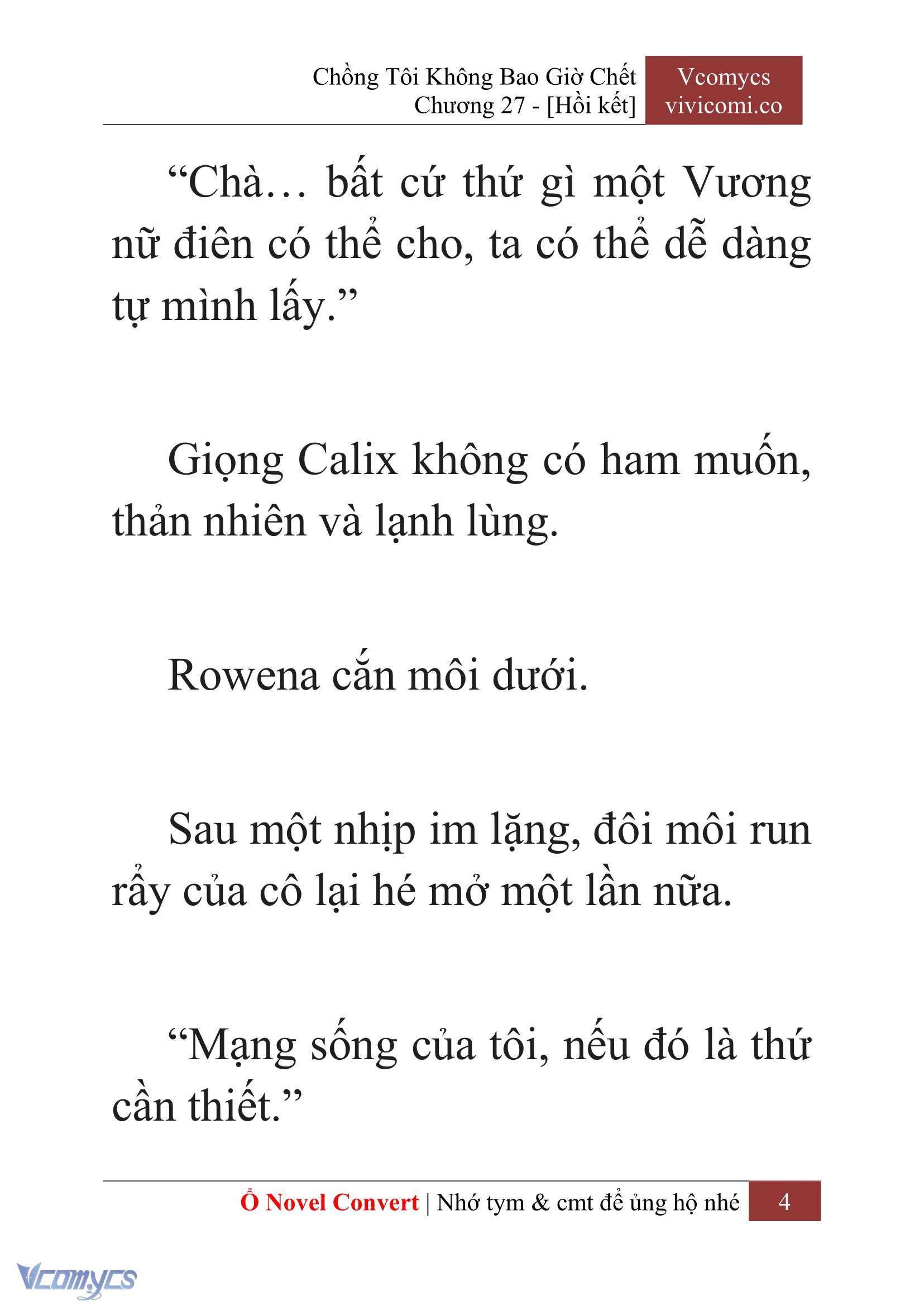 [Novel] Chồng Tôi Không Bao Giờ Chết Chap 27 - Trang 2