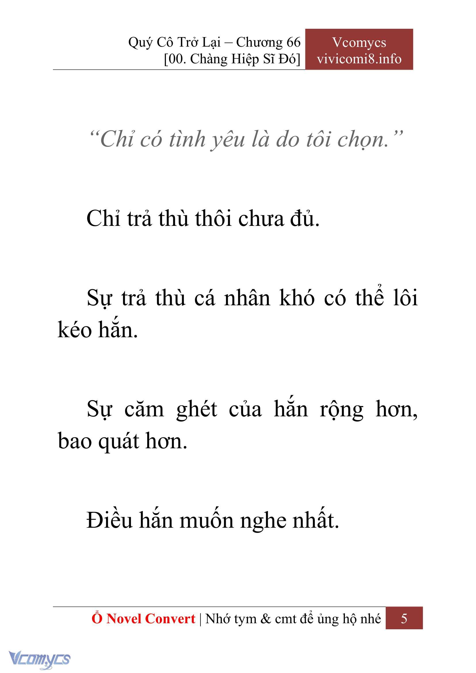 [Novel] Quý Cô Trở Lại Chap 66 - Trang 2