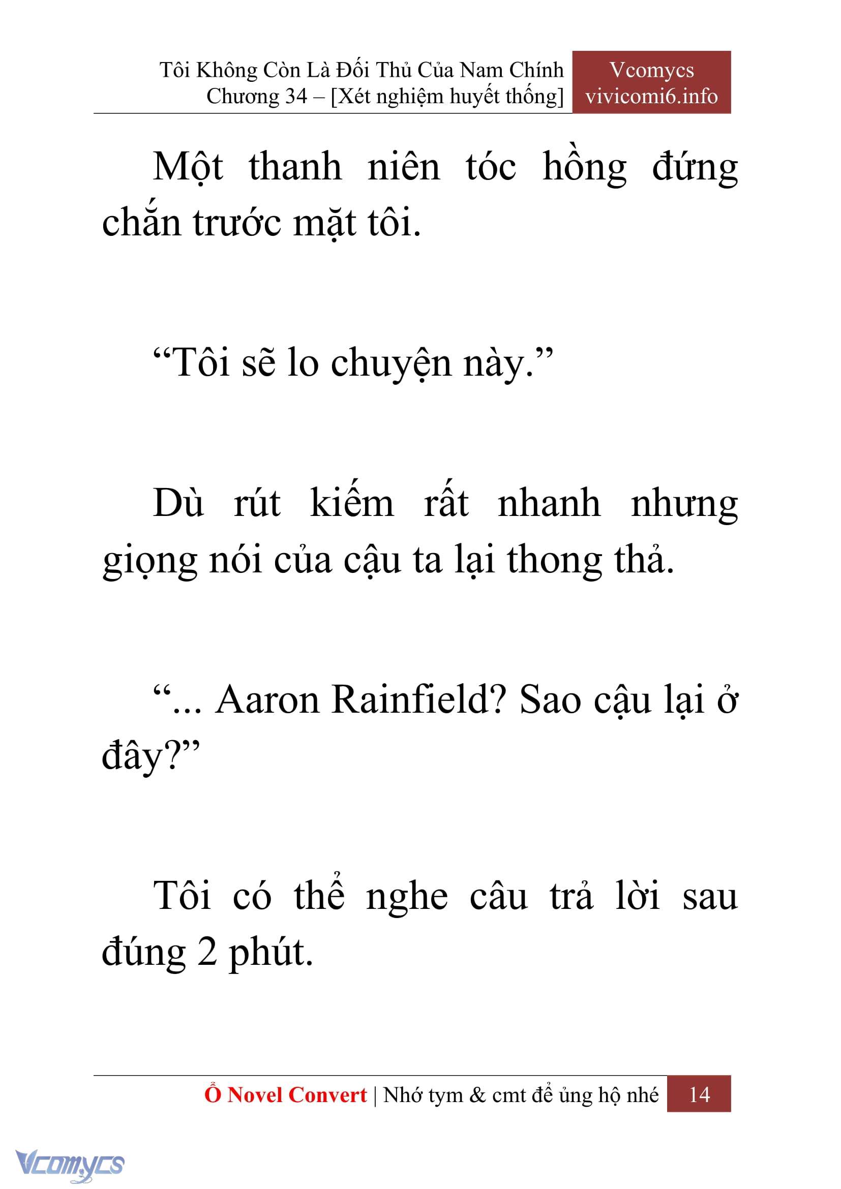 [Novel] Tôi Không Còn Là Đối Thủ Của Nam Chính Chap 34 - Trang 2