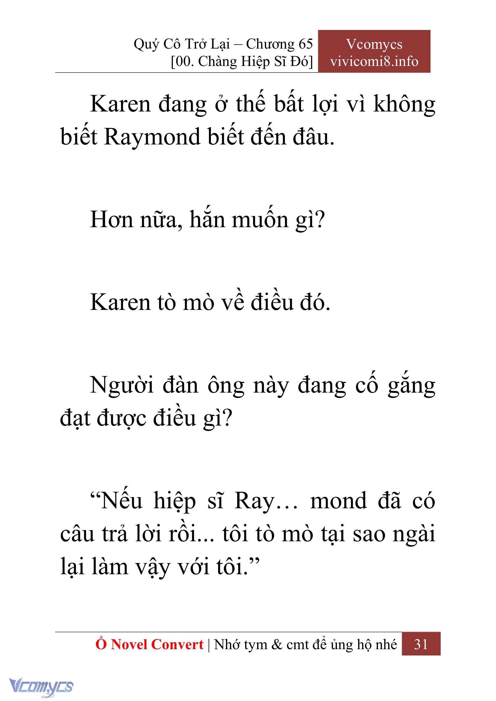 [Novel] Quý Cô Trở Lại Chap 65 - Trang 2