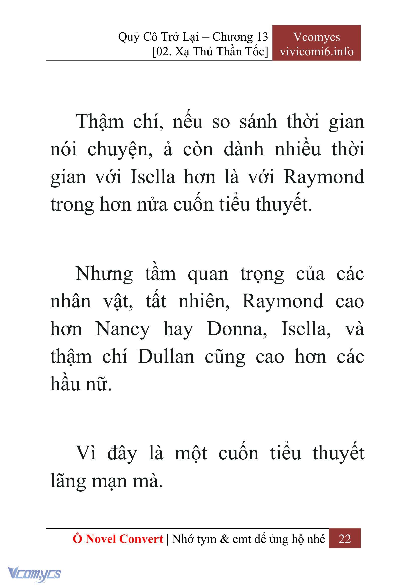 [Novel] Quý Cô Trở Lại Chap 13 - Trang 2