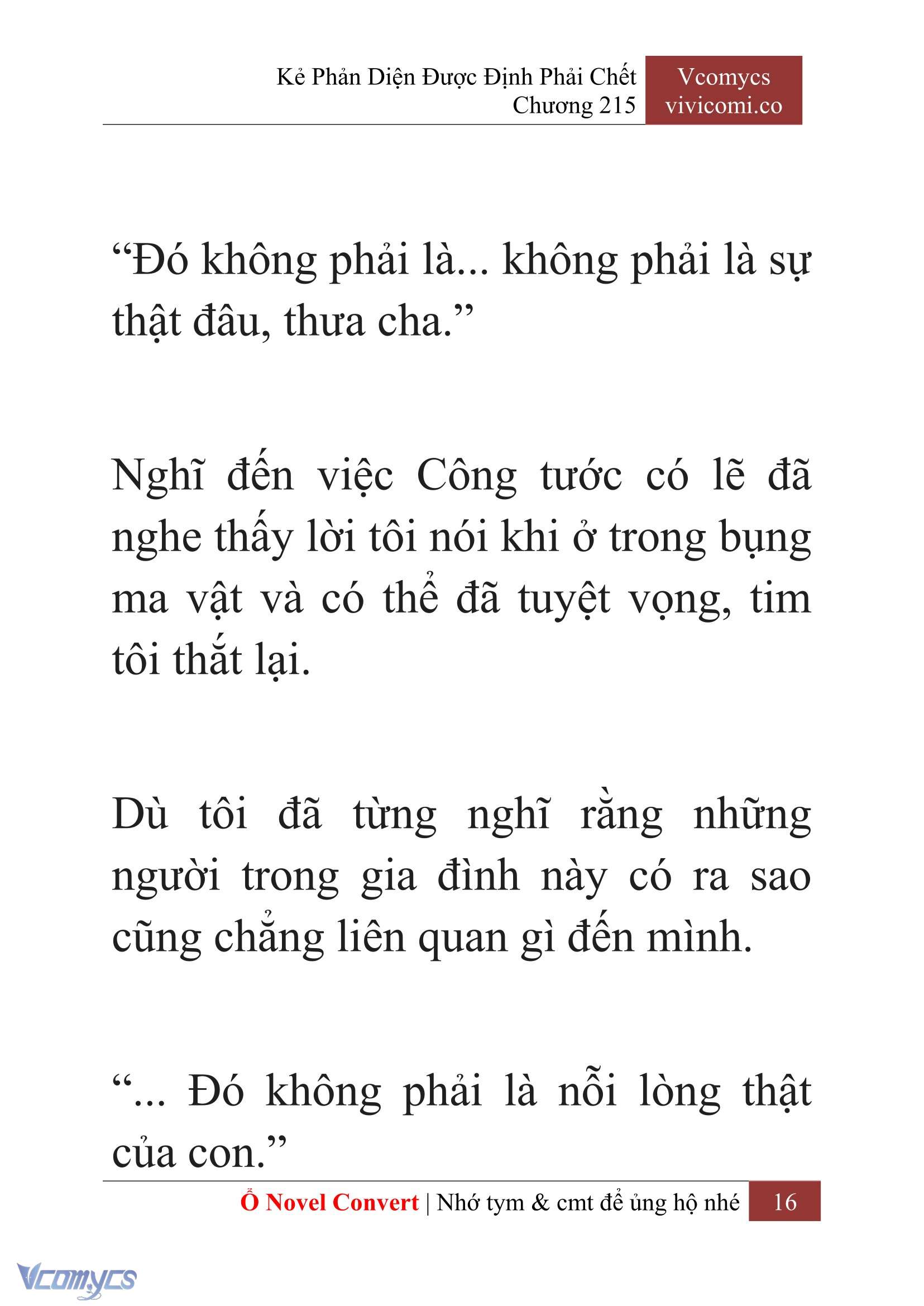 [Novel] Kẻ Phản Diện Được Định Phải Chết Chap 215 - Next Chap 216