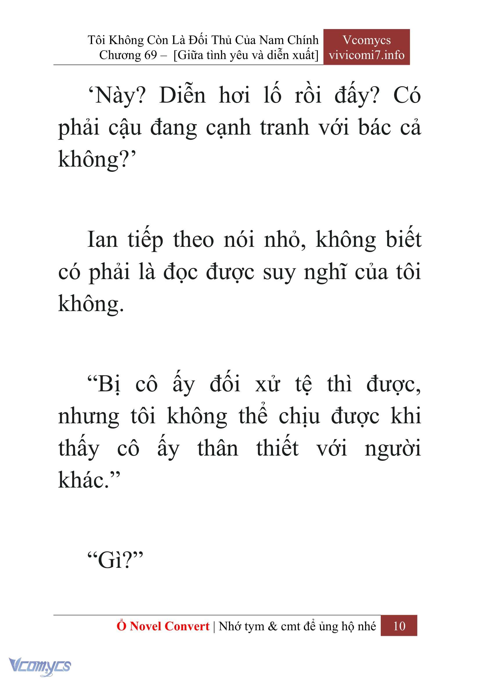 [Novel] Tôi Không Còn Là Đối Thủ Của Nam Chính Chap 69 - Trang 2