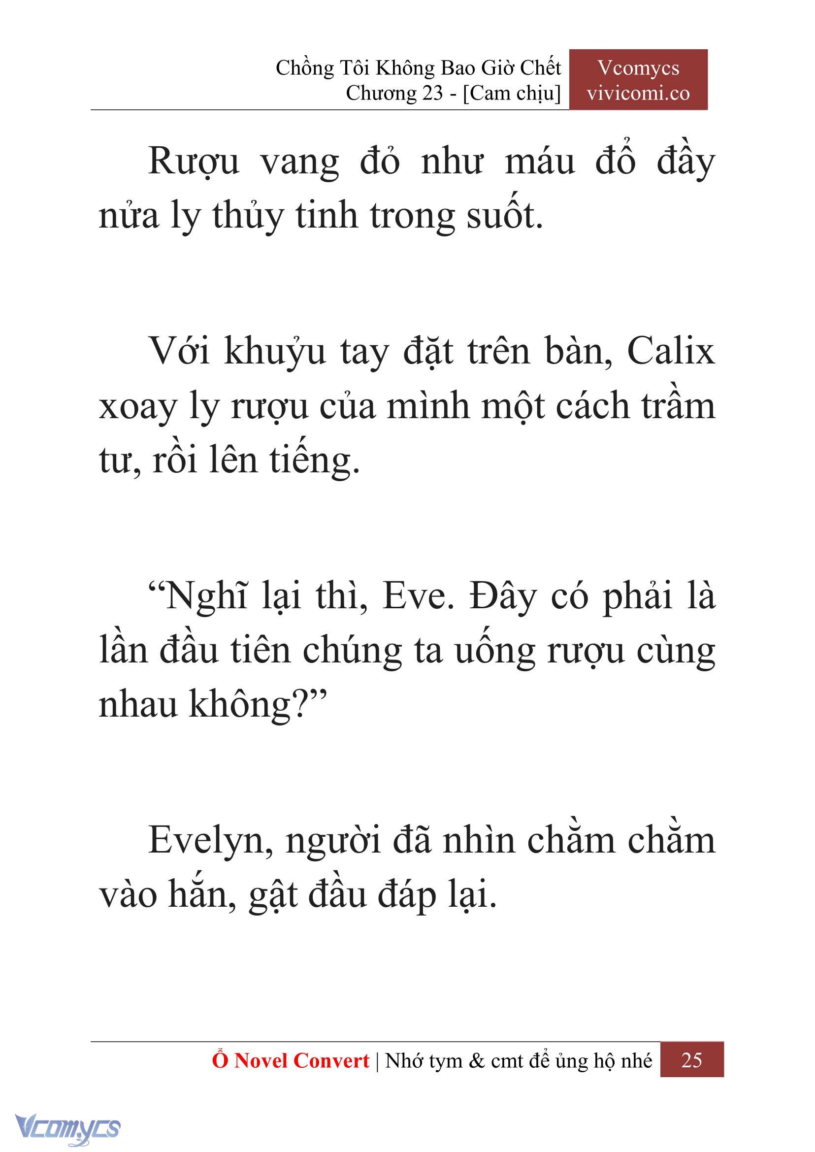 [Novel] Chồng Tôi Không Bao Giờ Chết Chap 23 - Trang 2