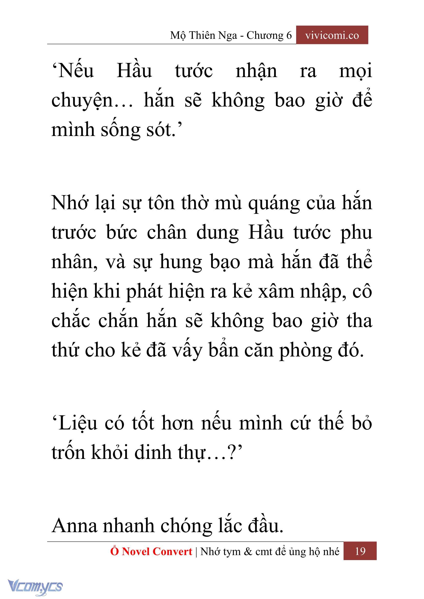 [Novel] Mộ Thiên Nga Chap 6 - Trang 2