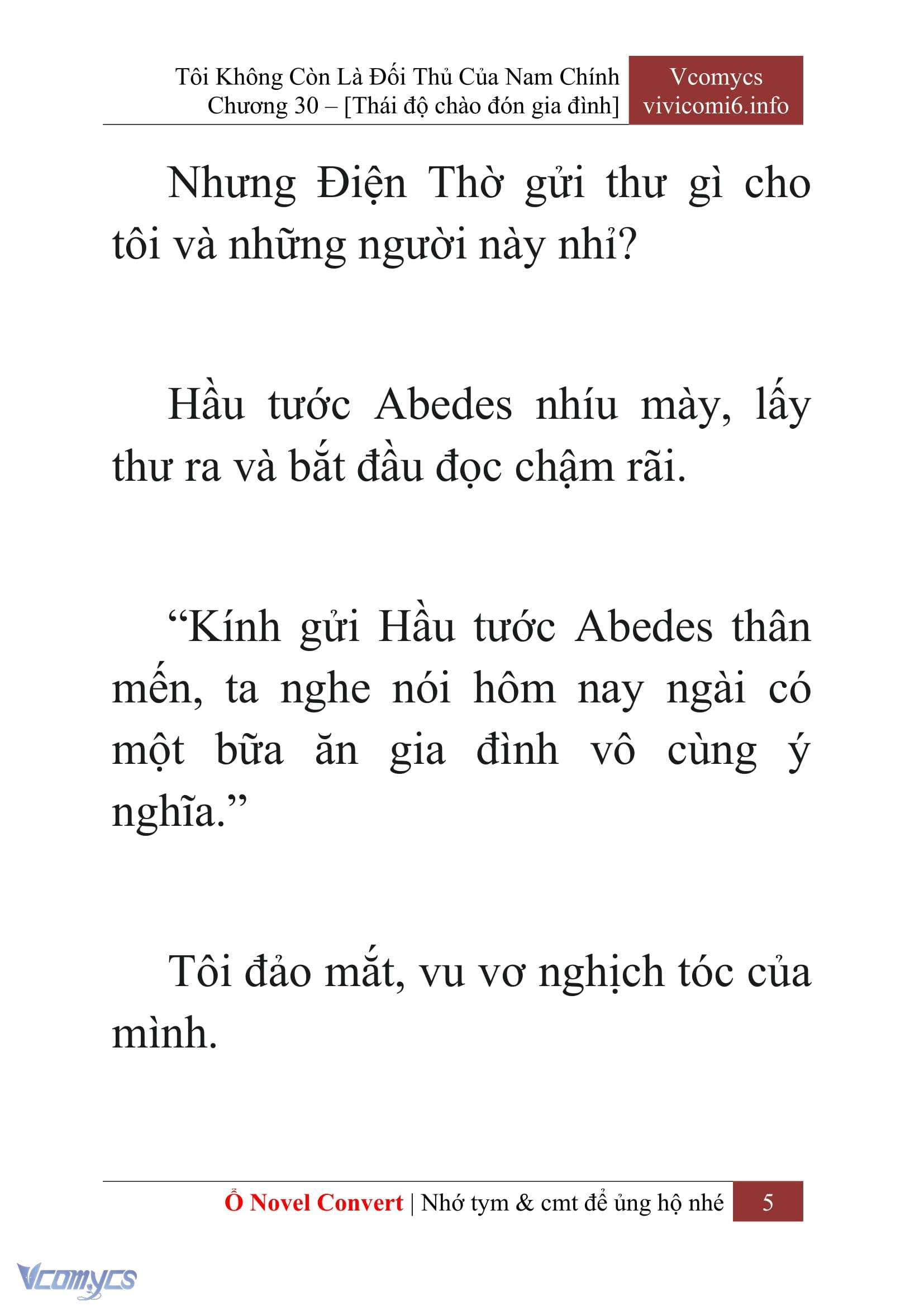 [Novel] Tôi Không Còn Là Đối Thủ Của Nam Chính Chap 30 - Trang 2