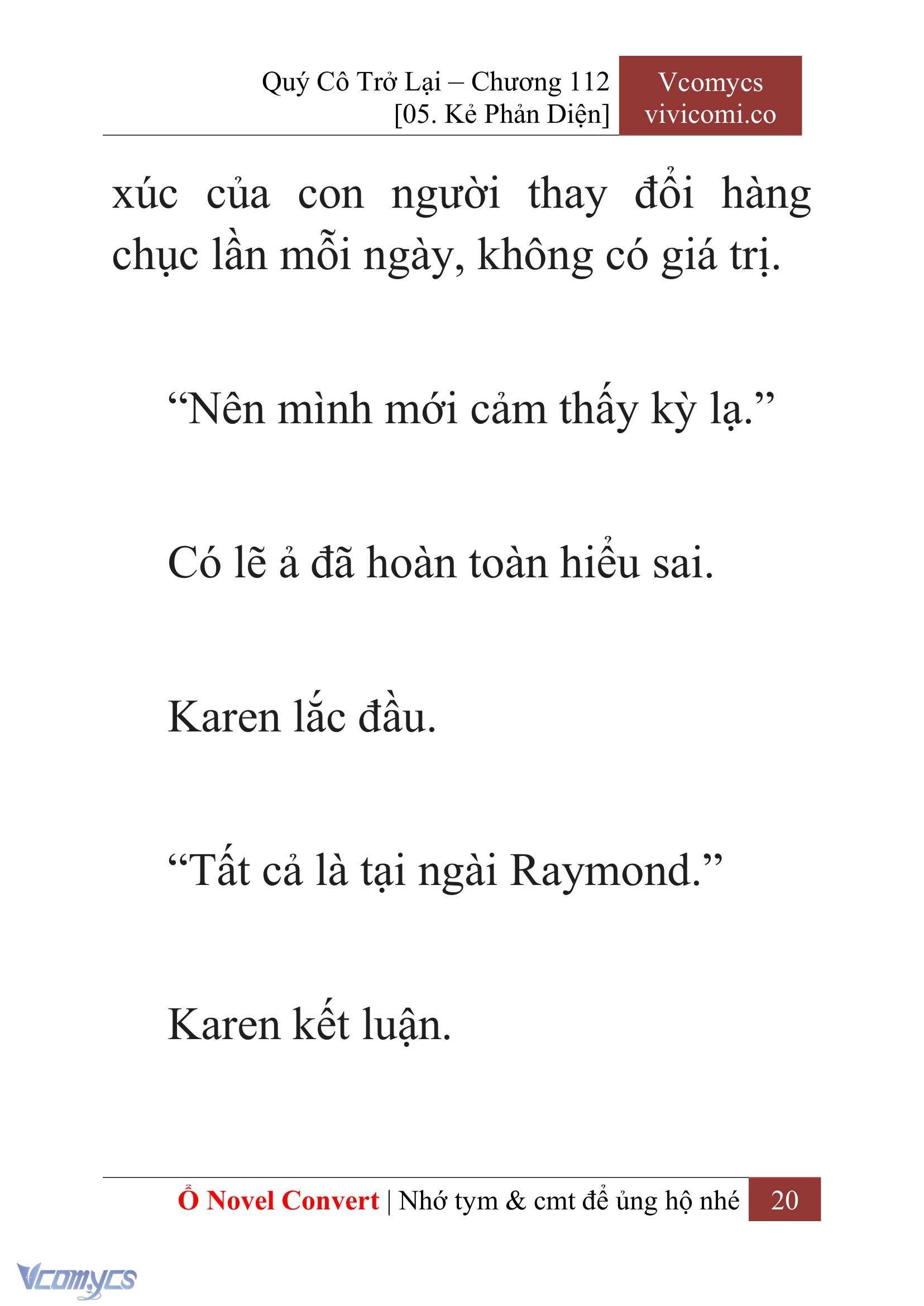 [Novel] Quý Cô Trở Lại Chap 112 - Trang 2