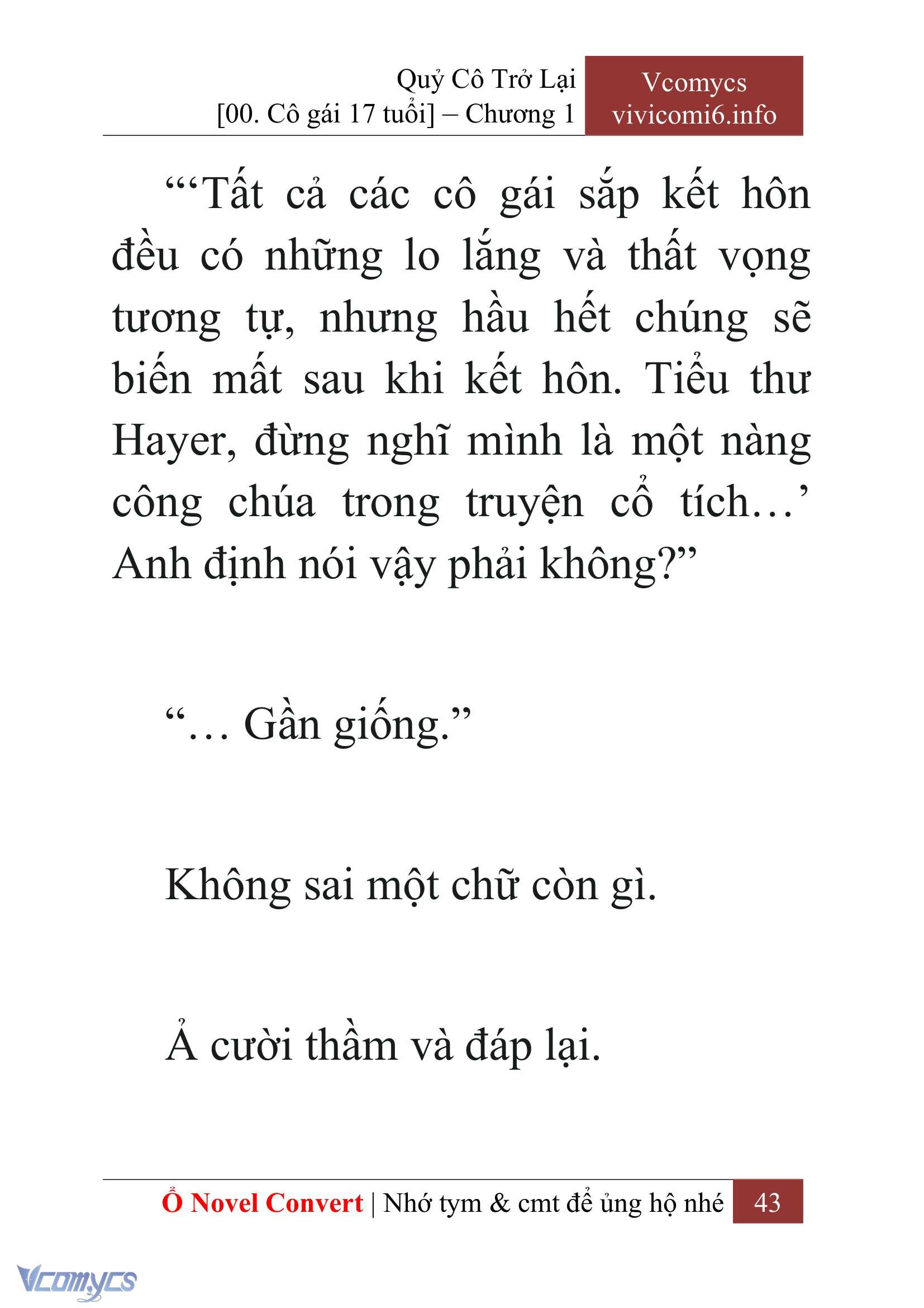 [Novel] Quý Cô Trở Lại Chap 1 - Trang 2
