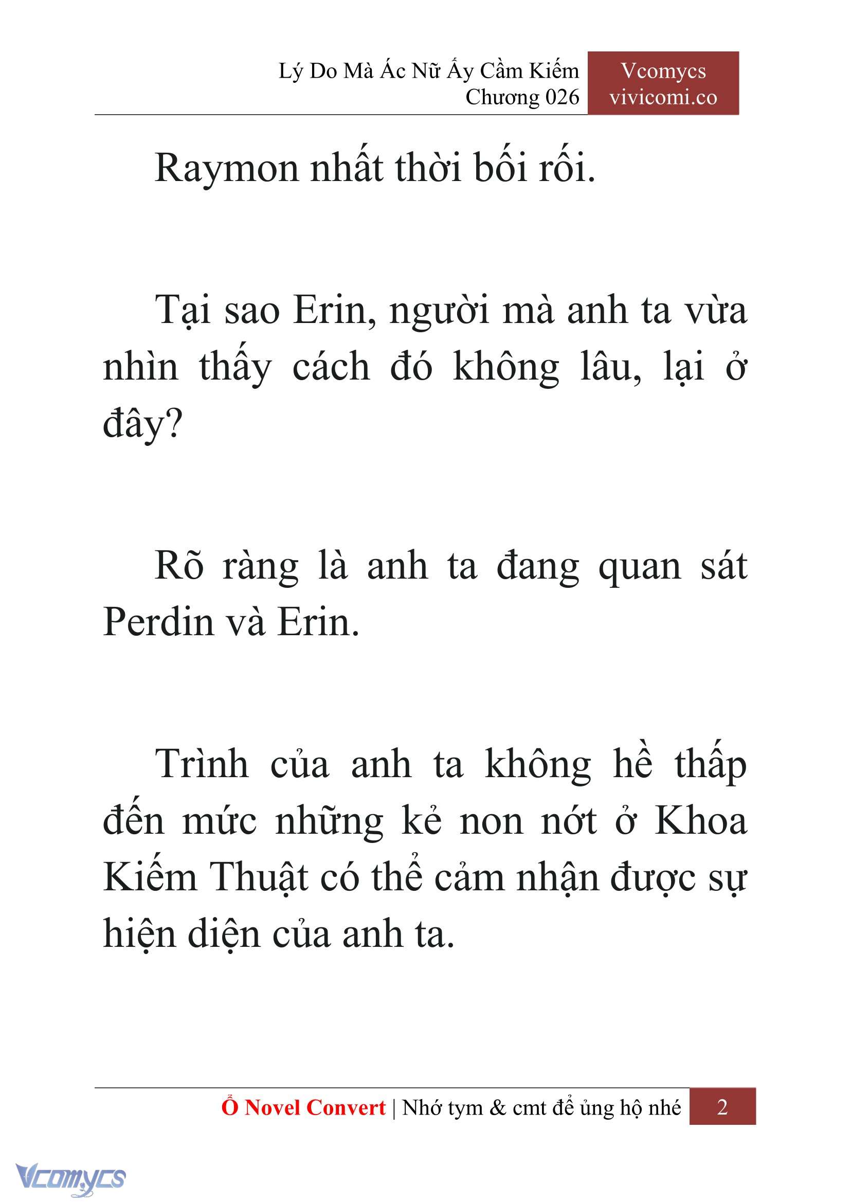 [Novel] Lý Do Mà Ác Nữ Ấy Cầm Kiếm Chap 26 - Trang 2