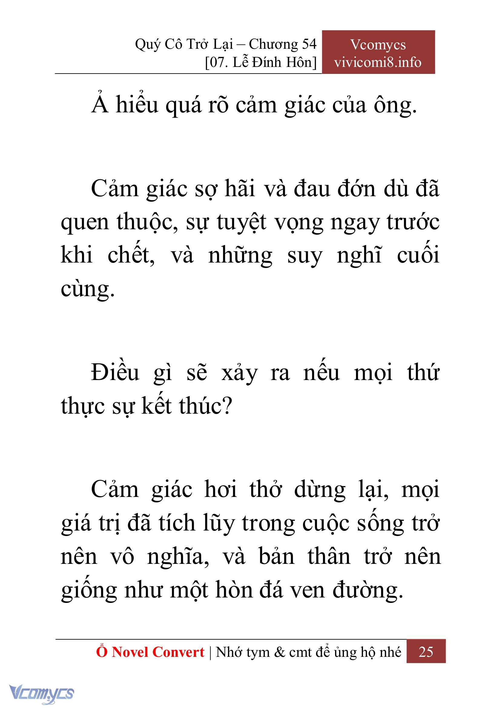 [Novel] Quý Cô Trở Lại Chap 54 - Trang 2