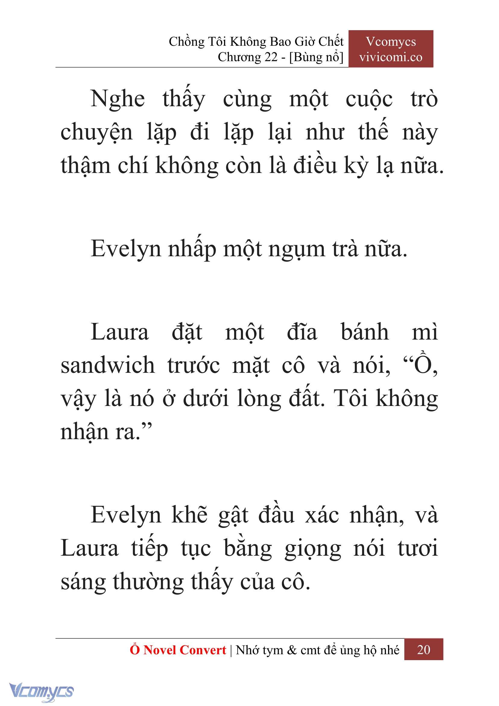 [Novel] Chồng Tôi Không Bao Giờ Chết Chap 22 - Trang 2