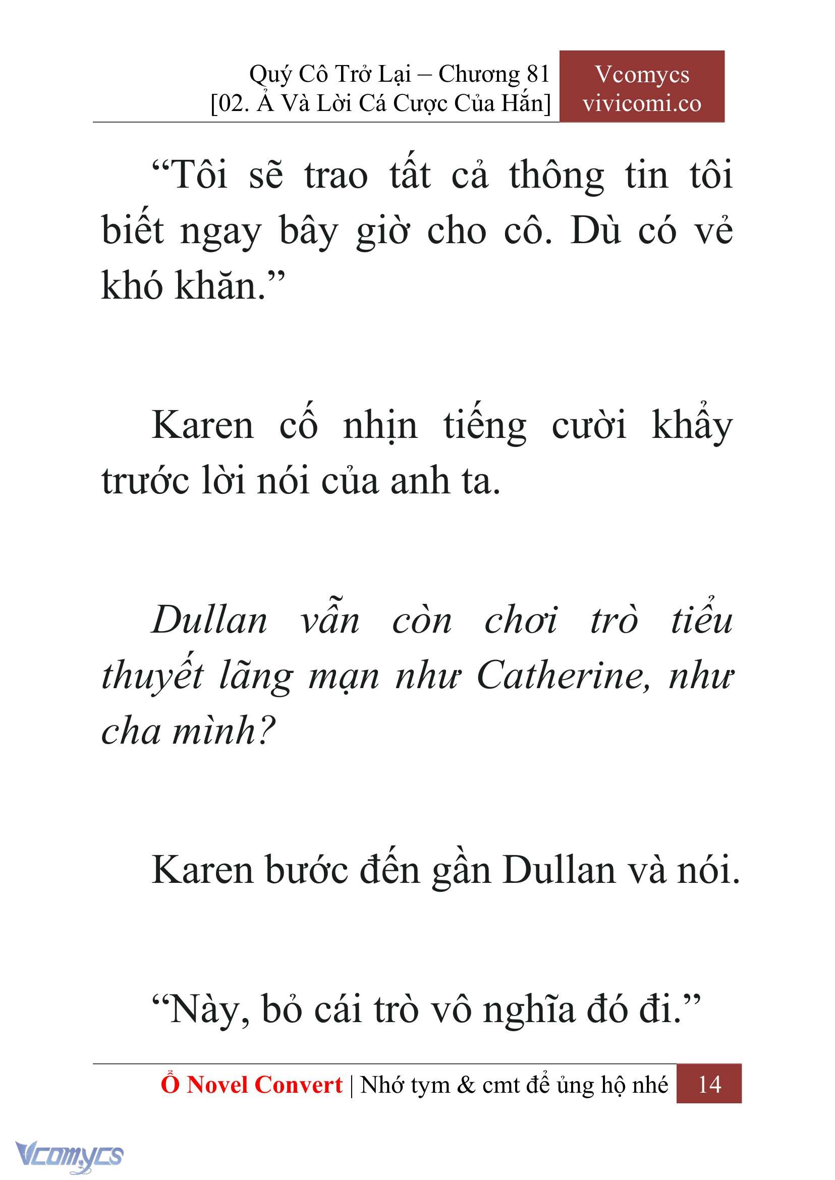 [Novel] Quý Cô Trở Lại Chap 81 - Trang 2
