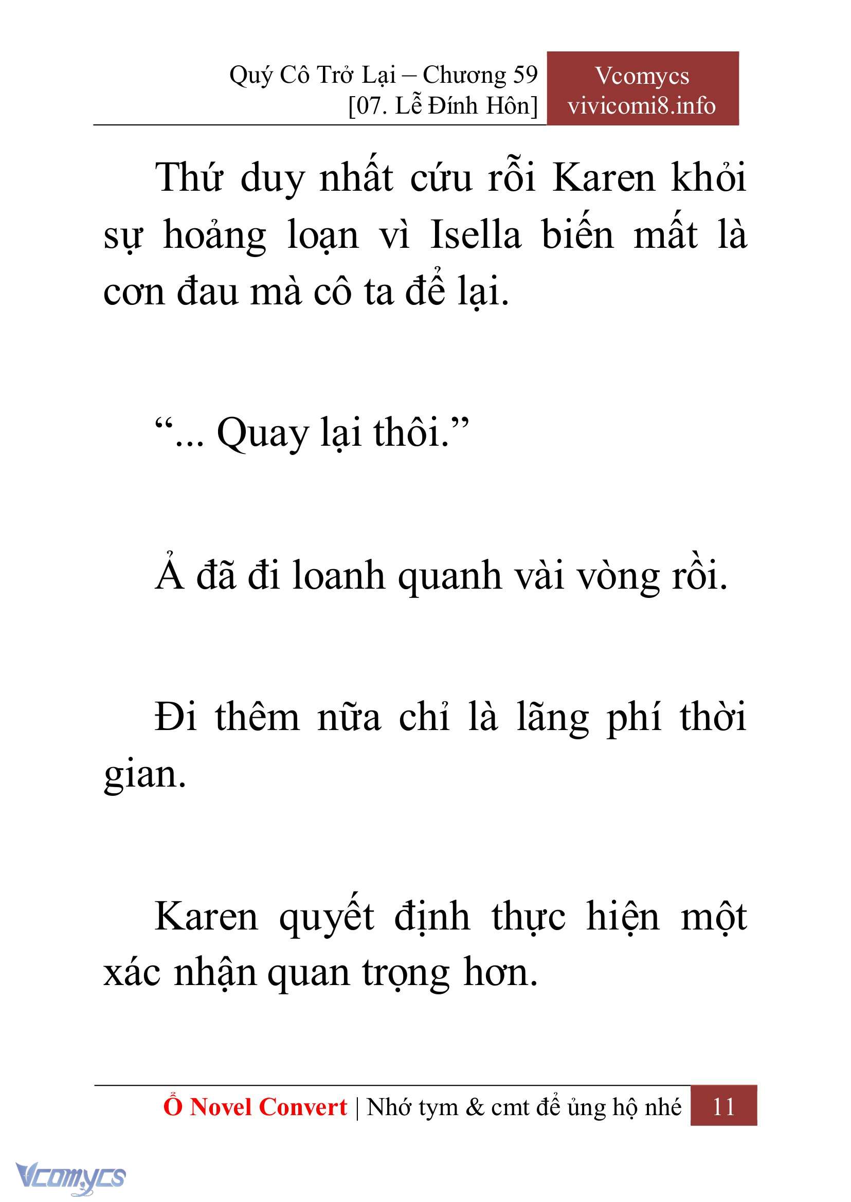 [Novel] Quý Cô Trở Lại Chap 59 - Trang 2