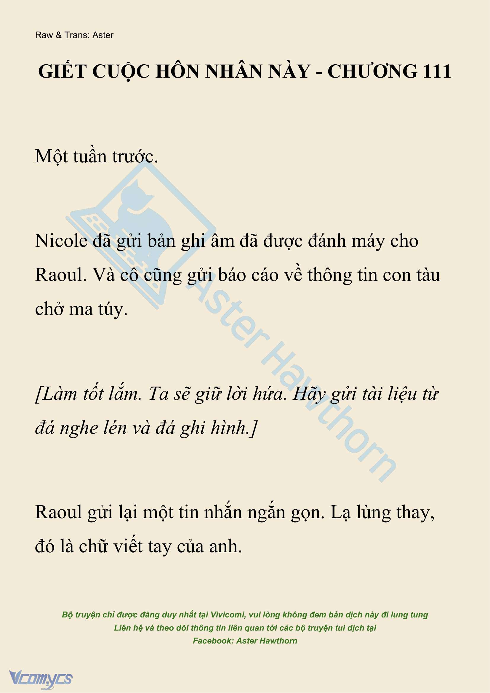 [NOVEL] Giết Cuộc Hôn Nhân Này Chap 111 - Trang 2