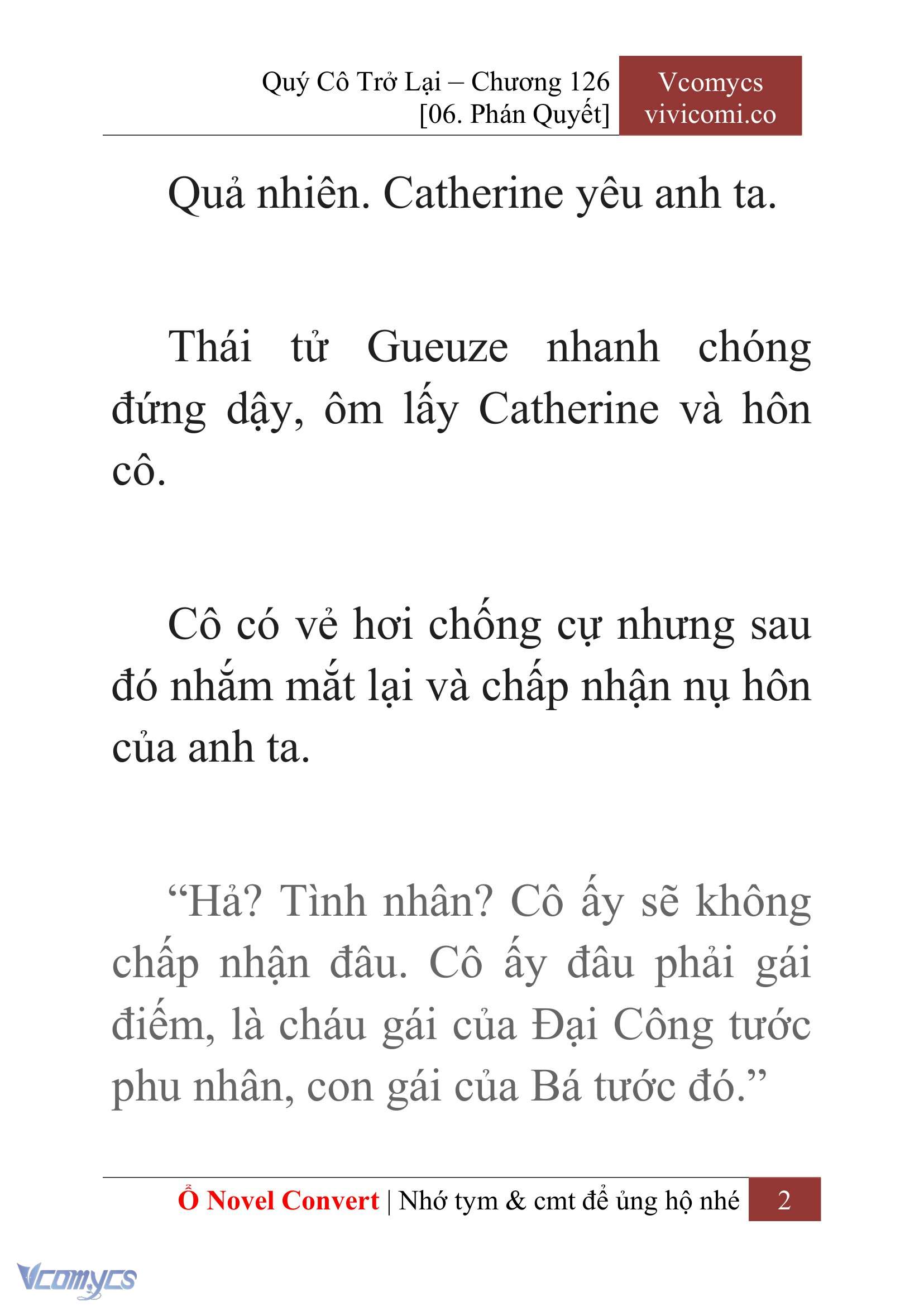[Novel] Quý Cô Trở Lại Chap 126 - Next Chap 127