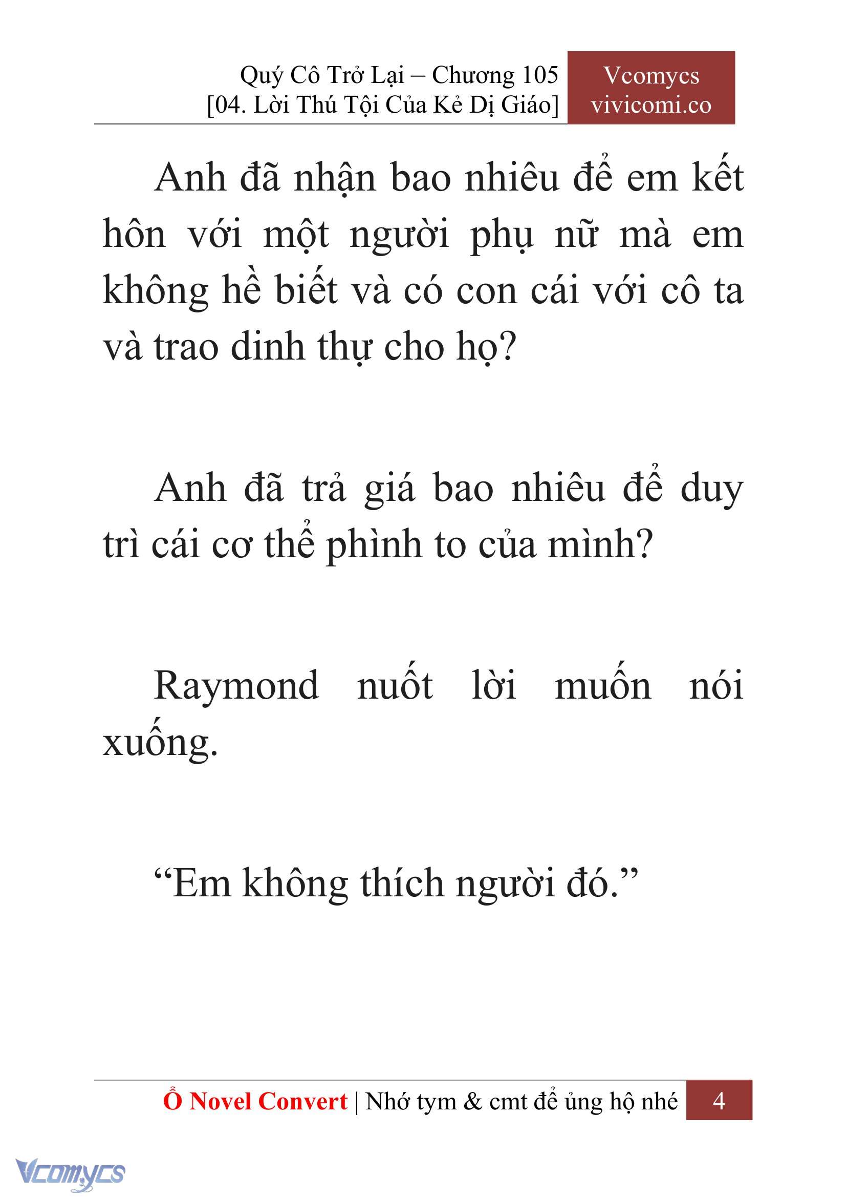 [Novel] Quý Cô Trở Lại Chap 105 - Trang 2