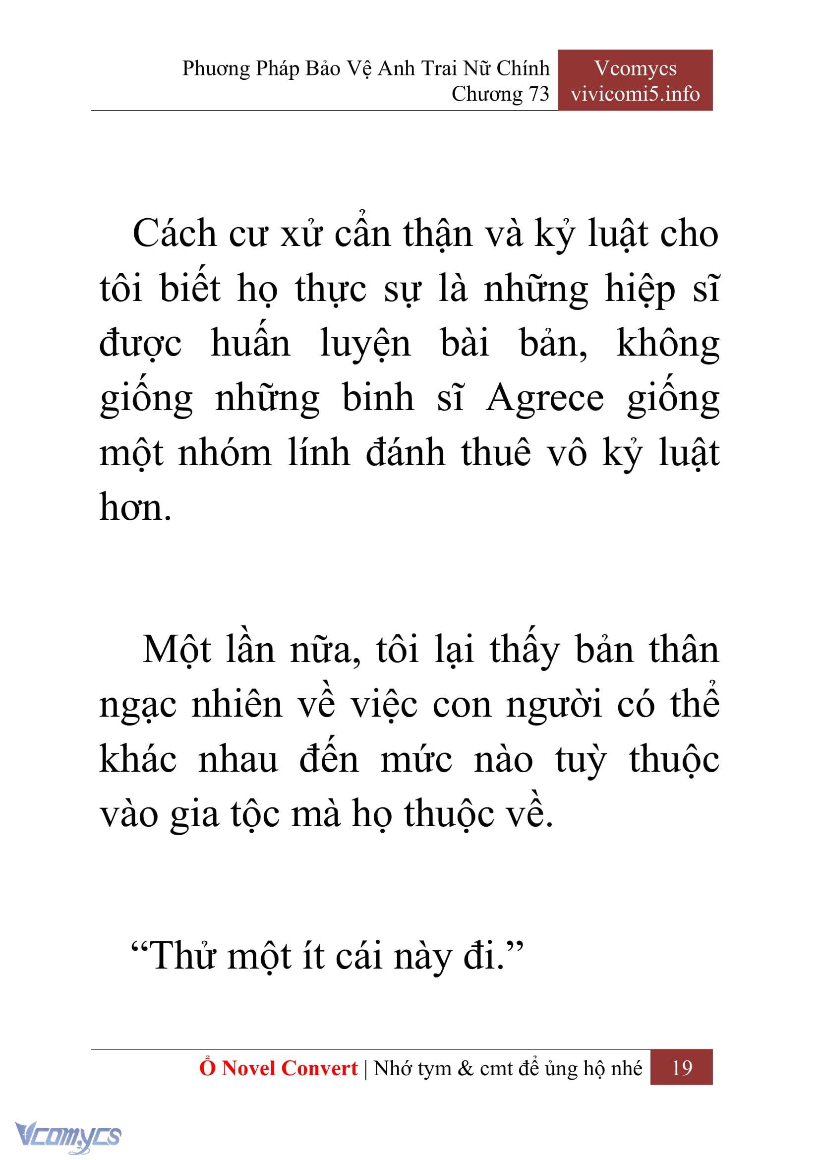 [Novel] Phương Pháp Bảo Vệ Anh Trai Nữ Chính Chap 73 - Trang 2