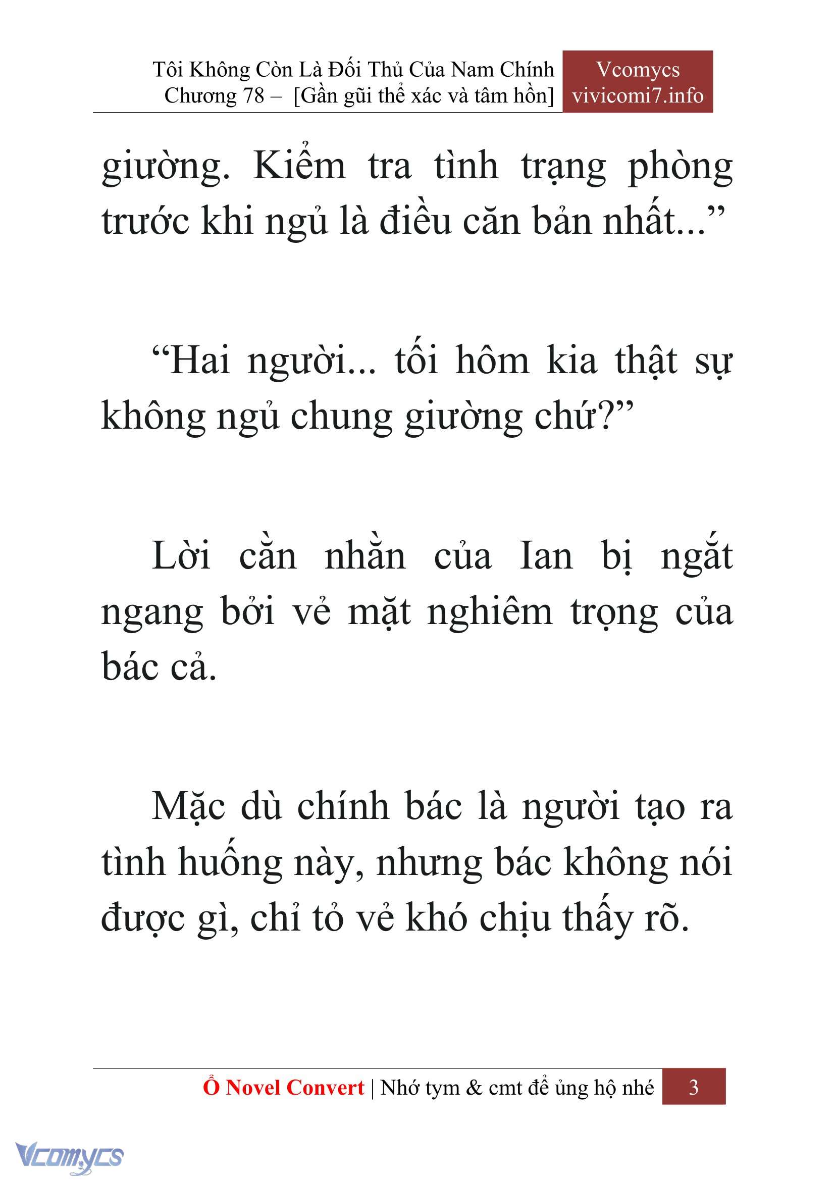 [Novel] Tôi Không Còn Là Đối Thủ Của Nam Chính Chap 78 - Trang 2