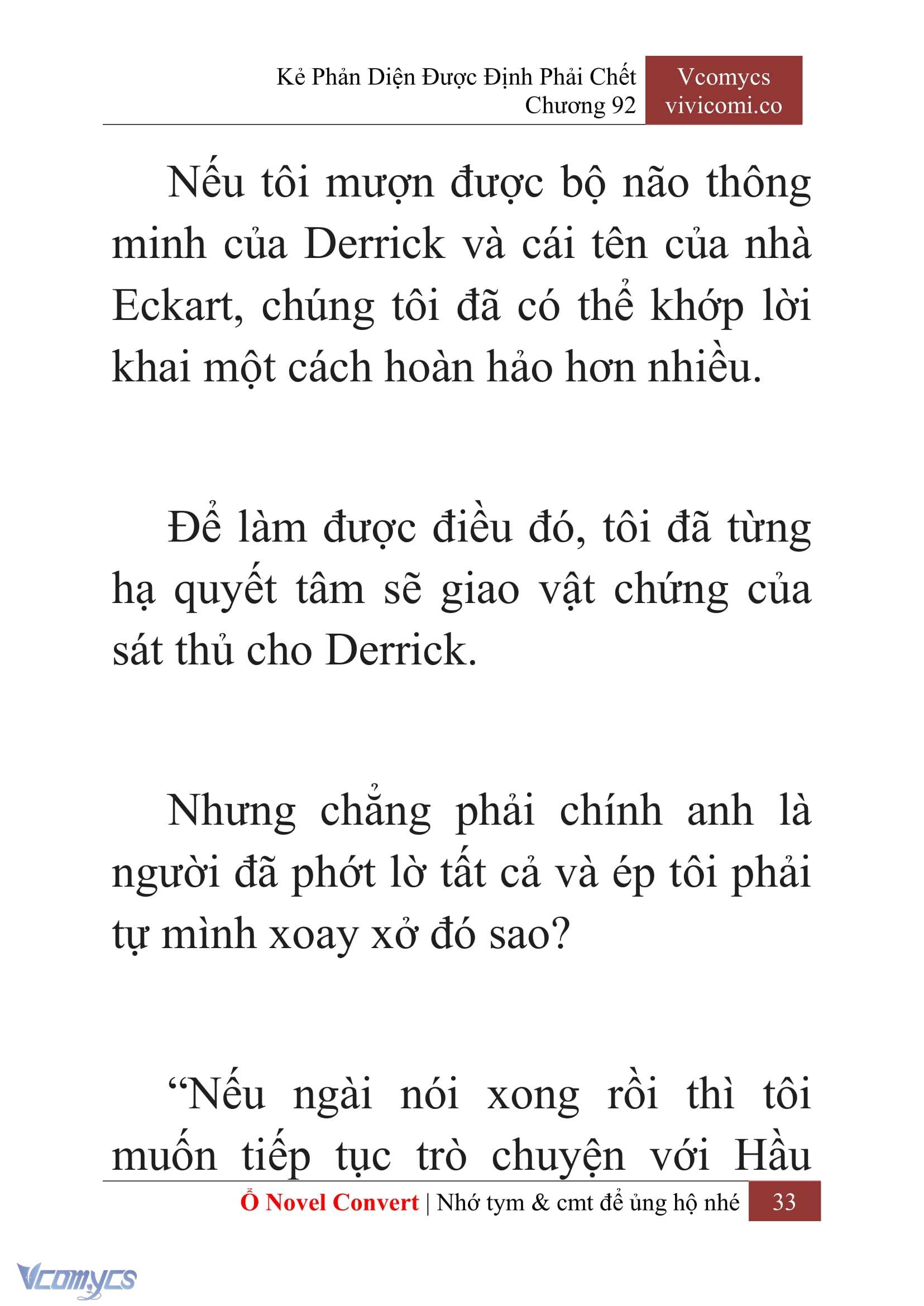 [Novel] Kẻ Phản Diện Được Định Phải Chết Chap 92 - Next 