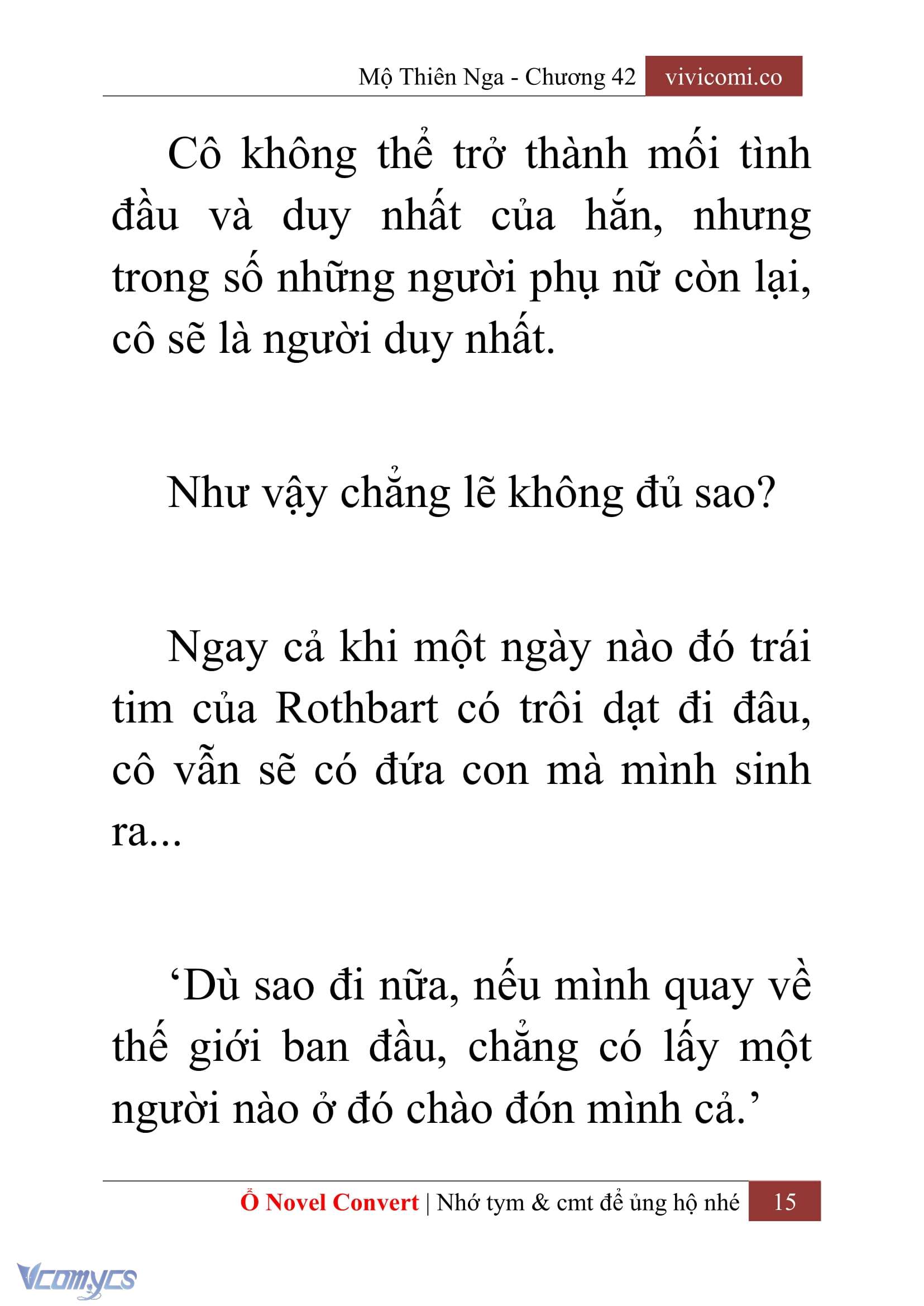 [Novel] Mộ Thiên Nga Chap 42 - Trang 2