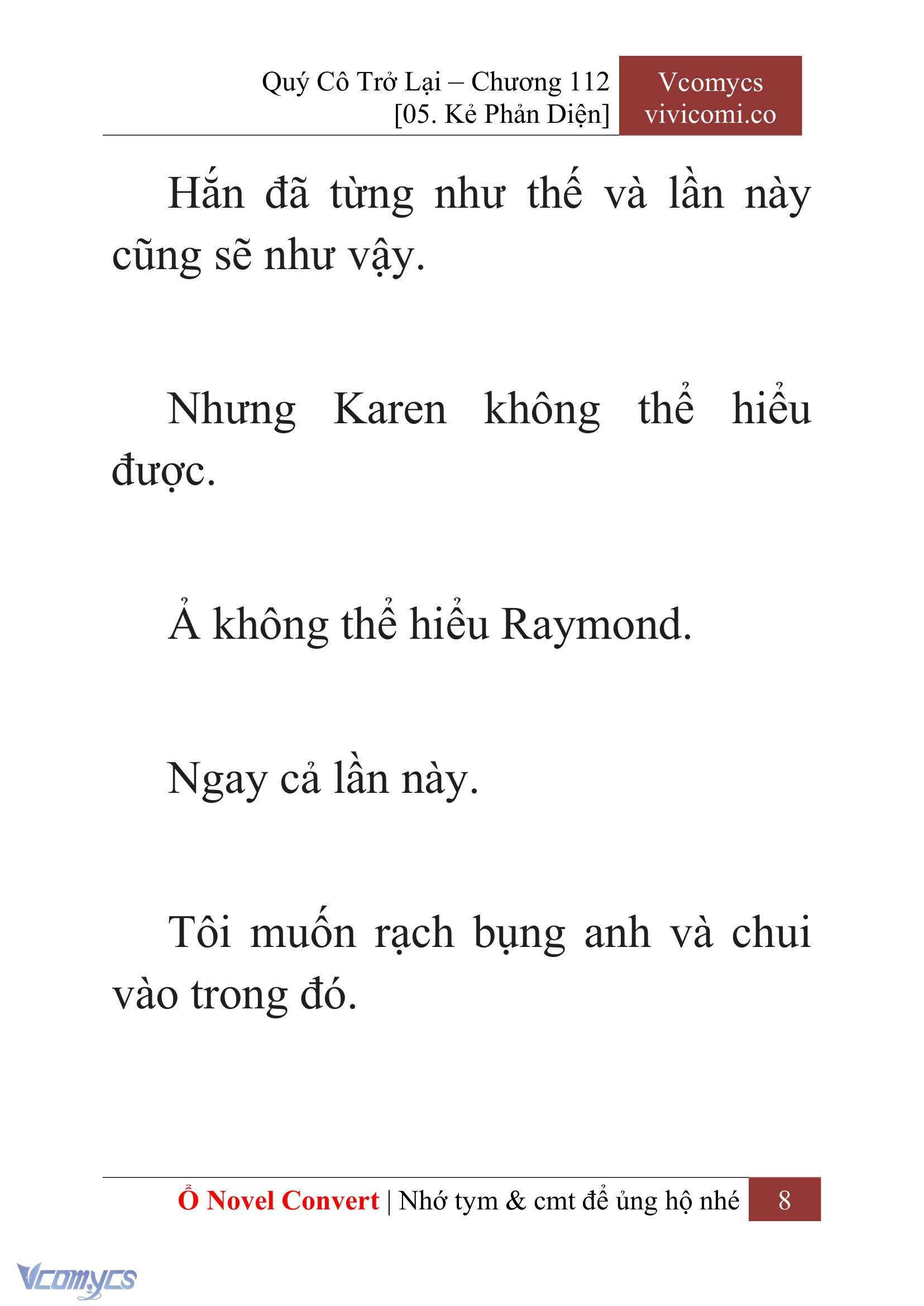 [Novel] Quý Cô Trở Lại Chap 112 - Trang 2