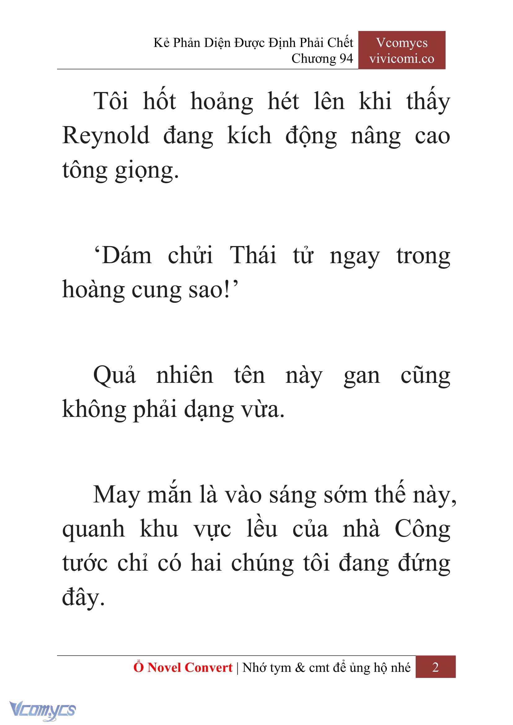 [Novel] Kẻ Phản Diện Được Định Phải Chết Chap 94 - Trang 2
