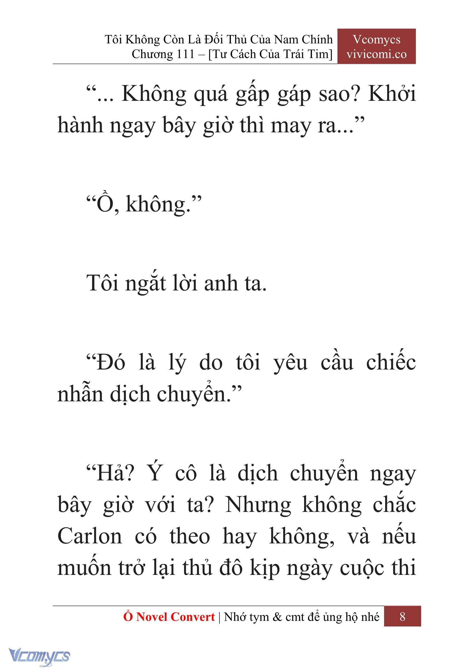 [Novel] Tôi Không Còn Là Đối Thủ Của Nam Chính Chap 111 - Trang 2