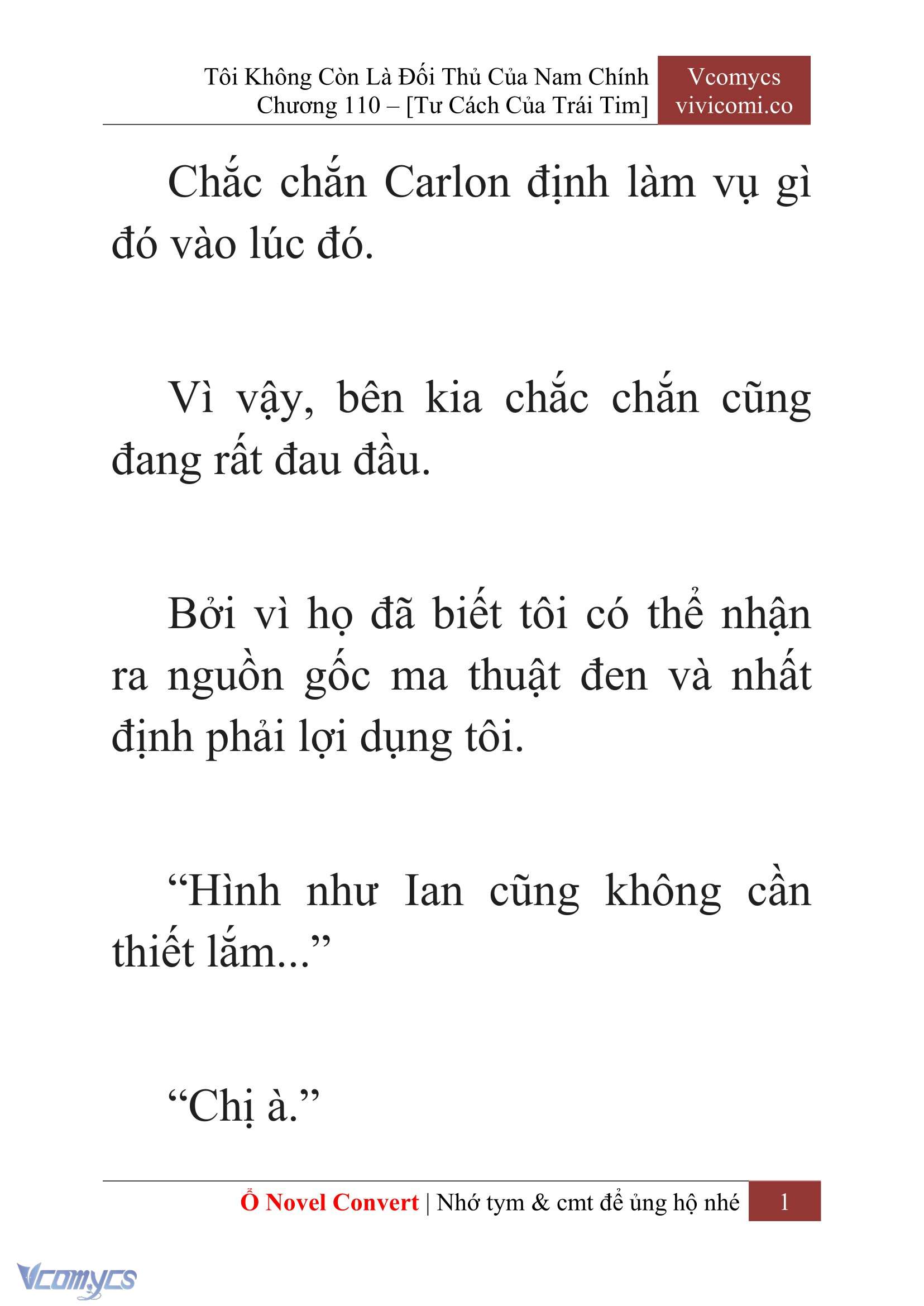 [Novel] Tôi Không Còn Là Đối Thủ Của Nam Chính Chap 110 - Trang 2