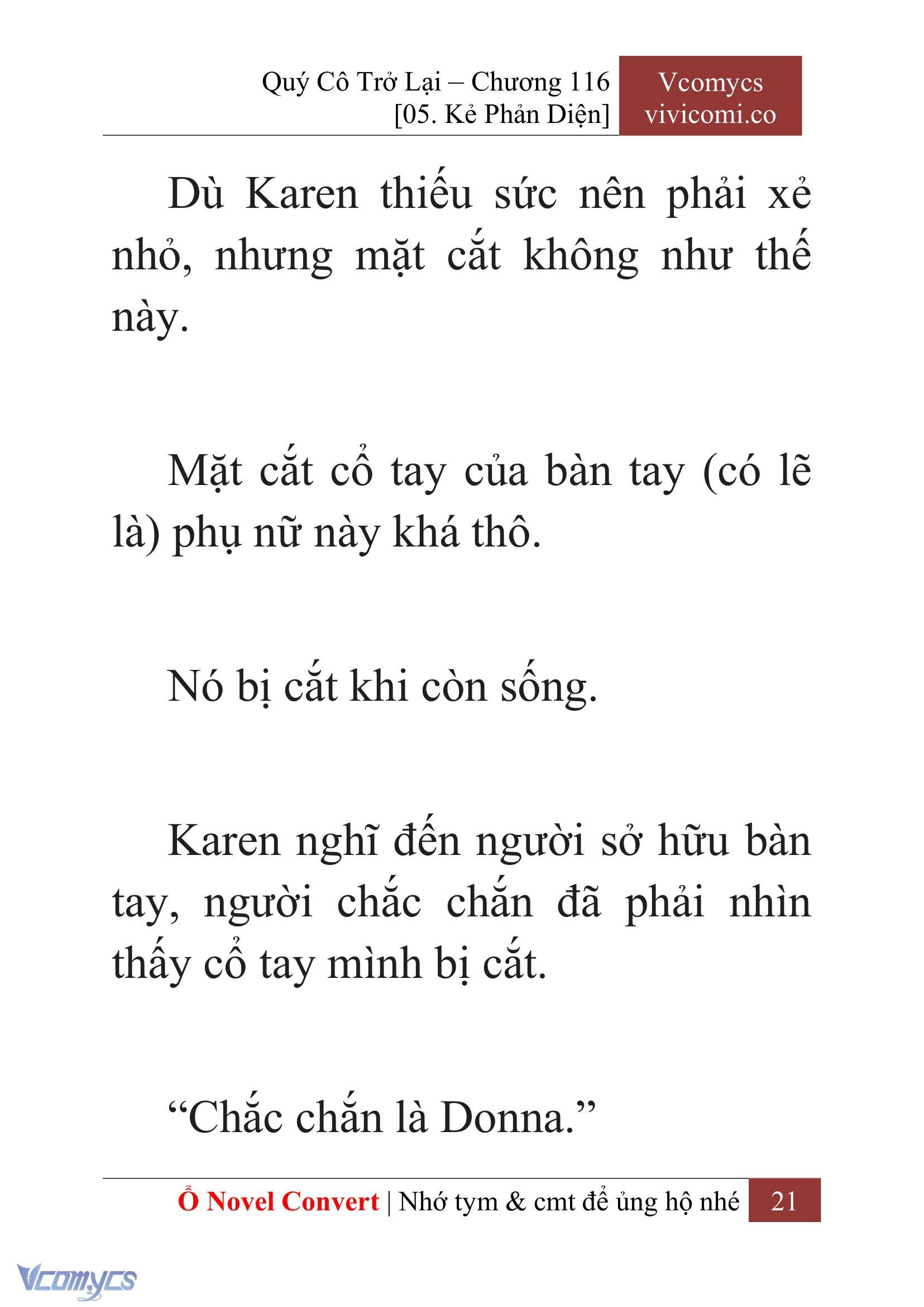 [Novel] Quý Cô Trở Lại Chap 116 - Trang 2