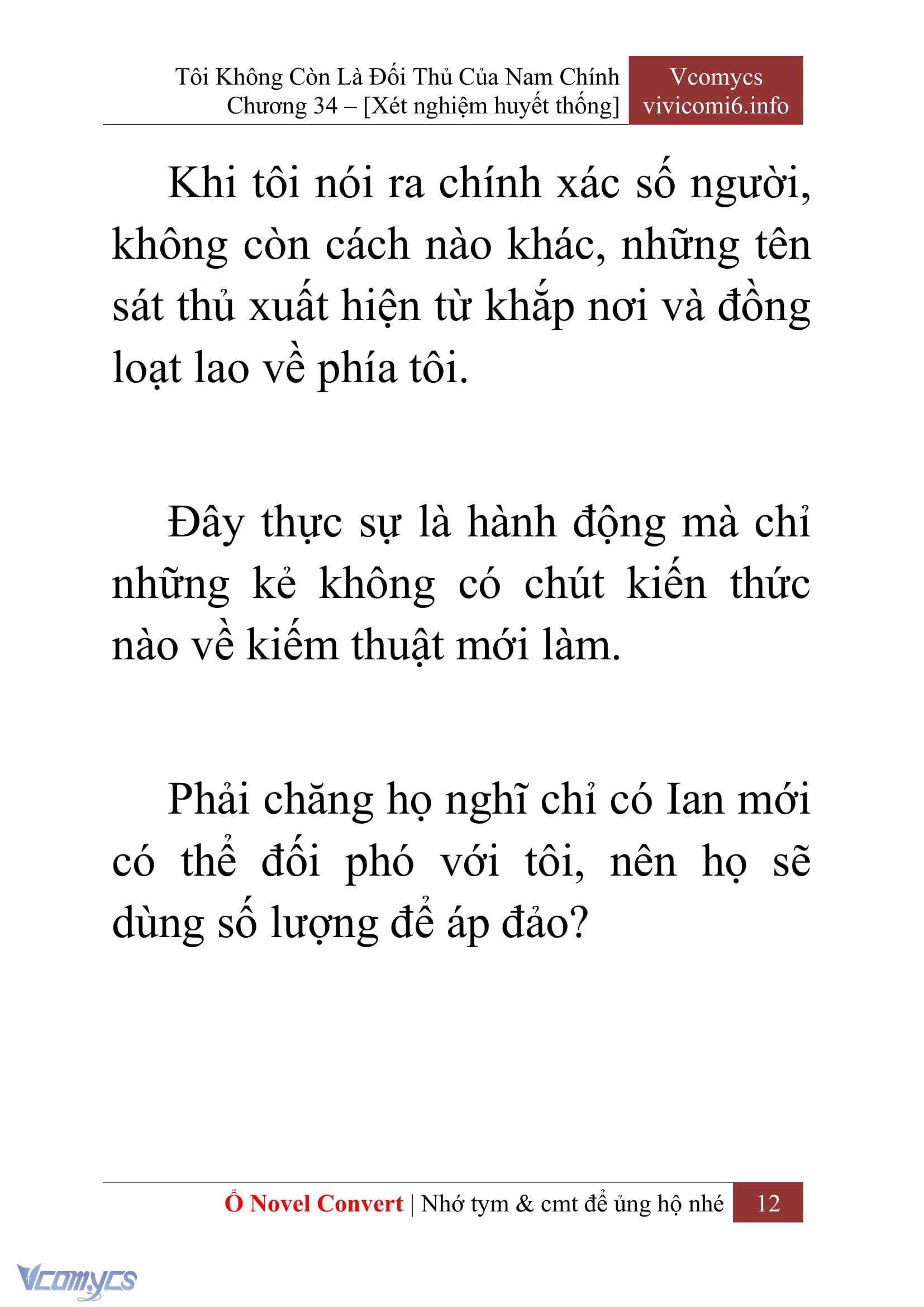 [Novel] Tôi Không Còn Là Đối Thủ Của Nam Chính Chap 34 - Trang 2