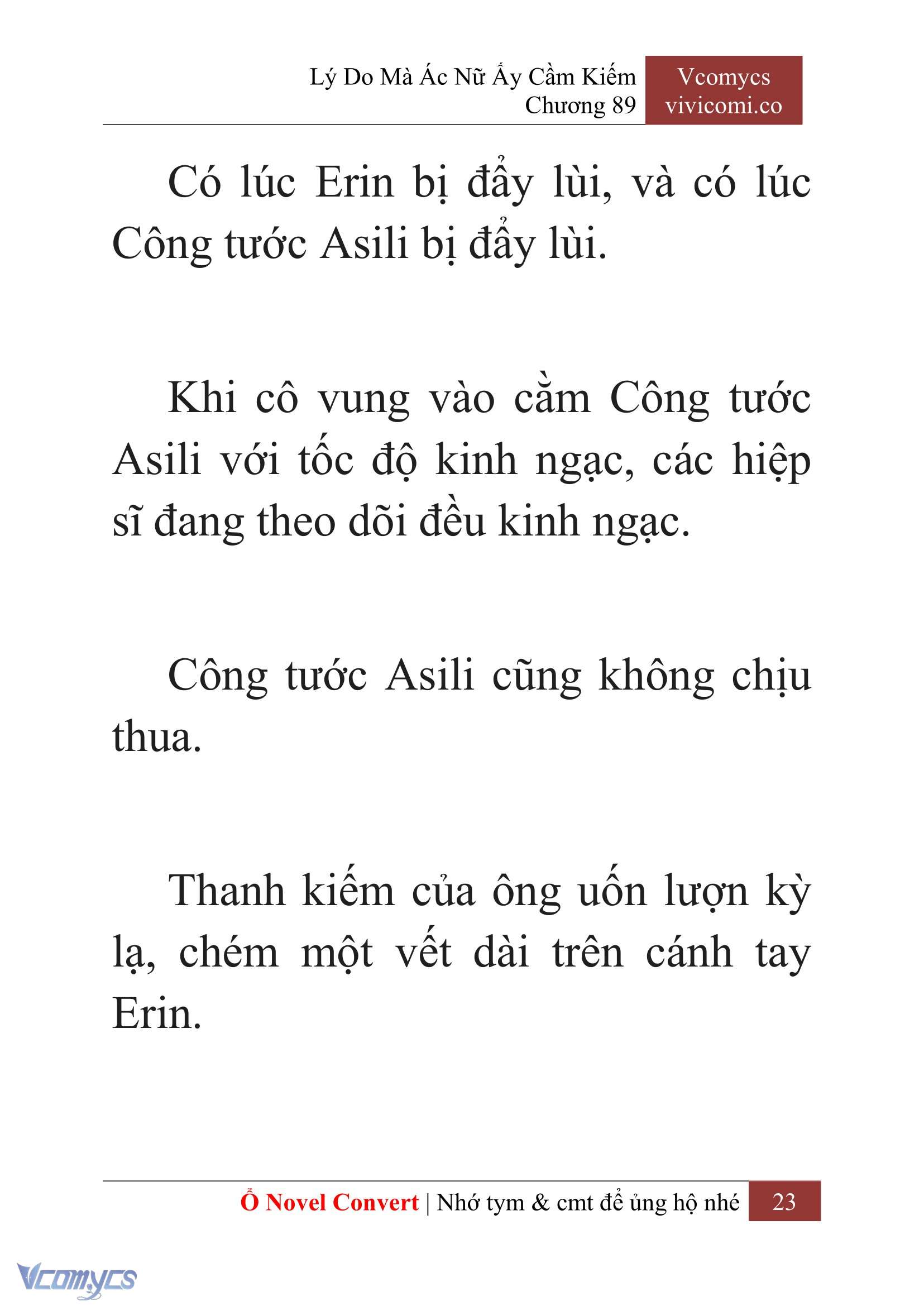 [Novel] Lý Do Mà Ác Nữ Ấy Cầm Kiếm Chap 89 - Trang 2