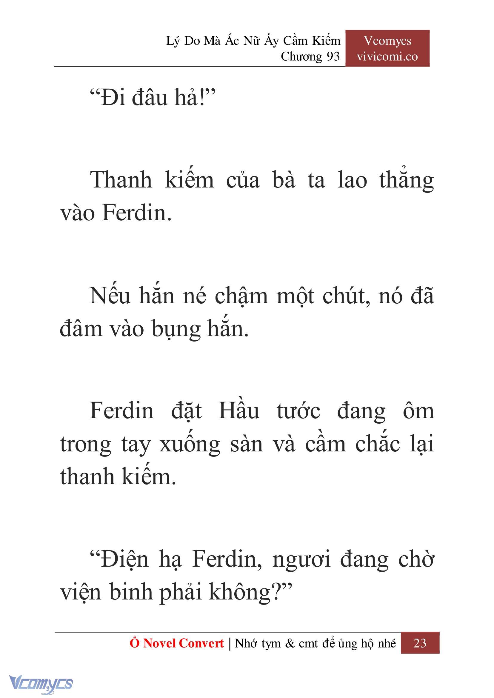 [Novel] Lý Do Mà Ác Nữ Ấy Cầm Kiếm Chap 93 - Trang 2