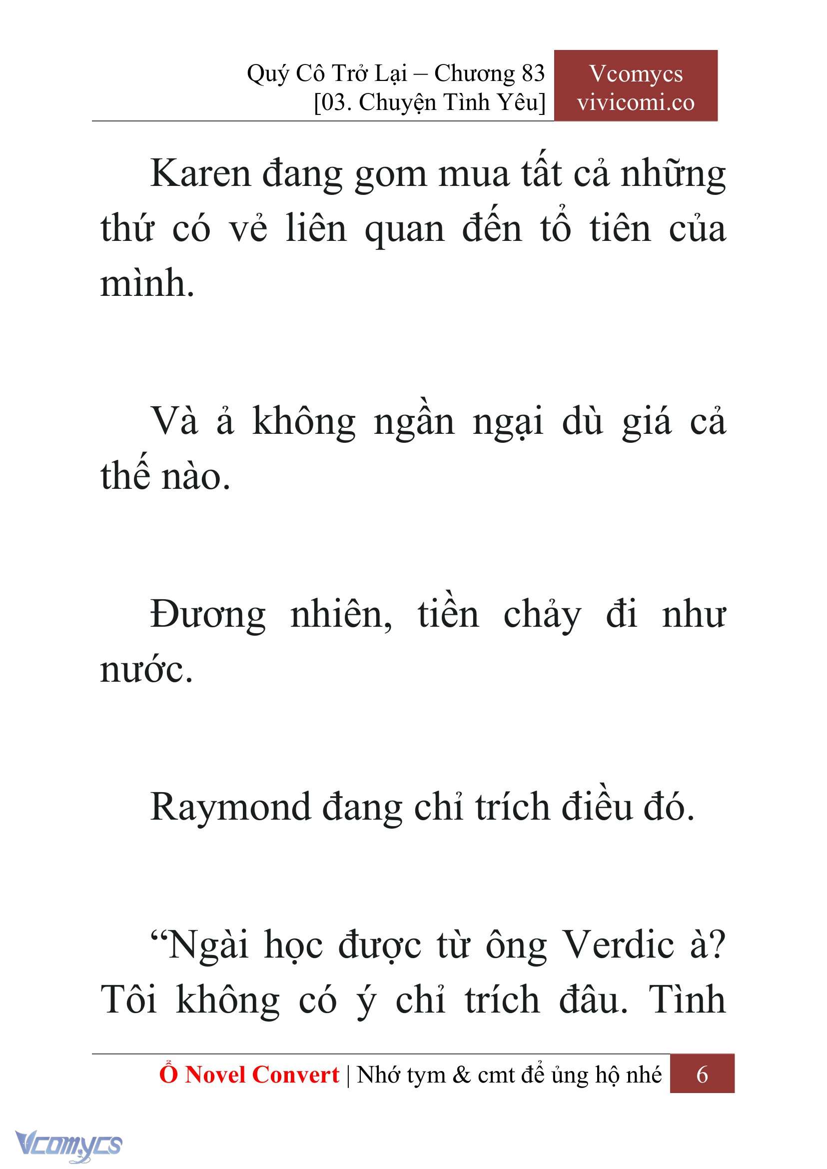 [Novel] Quý Cô Trở Lại Chap 83 - Trang 2