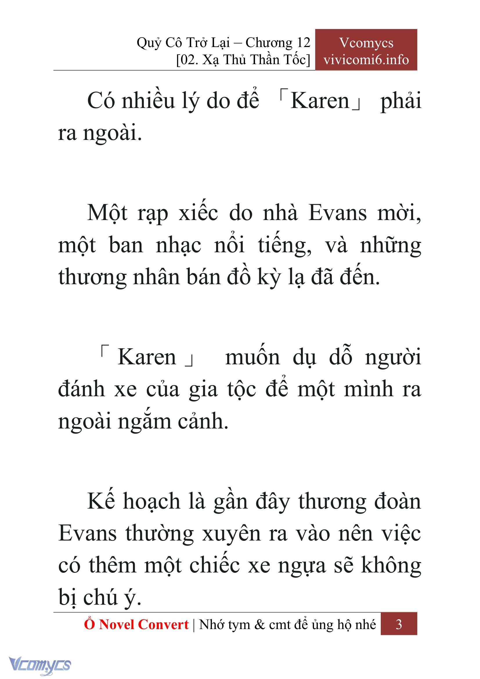 [Novel] Quý Cô Trở Lại Chap 12 - Trang 2