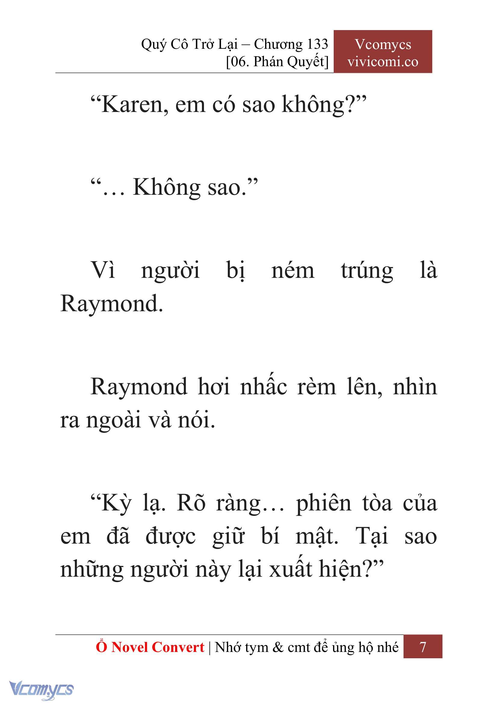 [Novel] Quý Cô Trở Lại Chap 133 - Trang 2