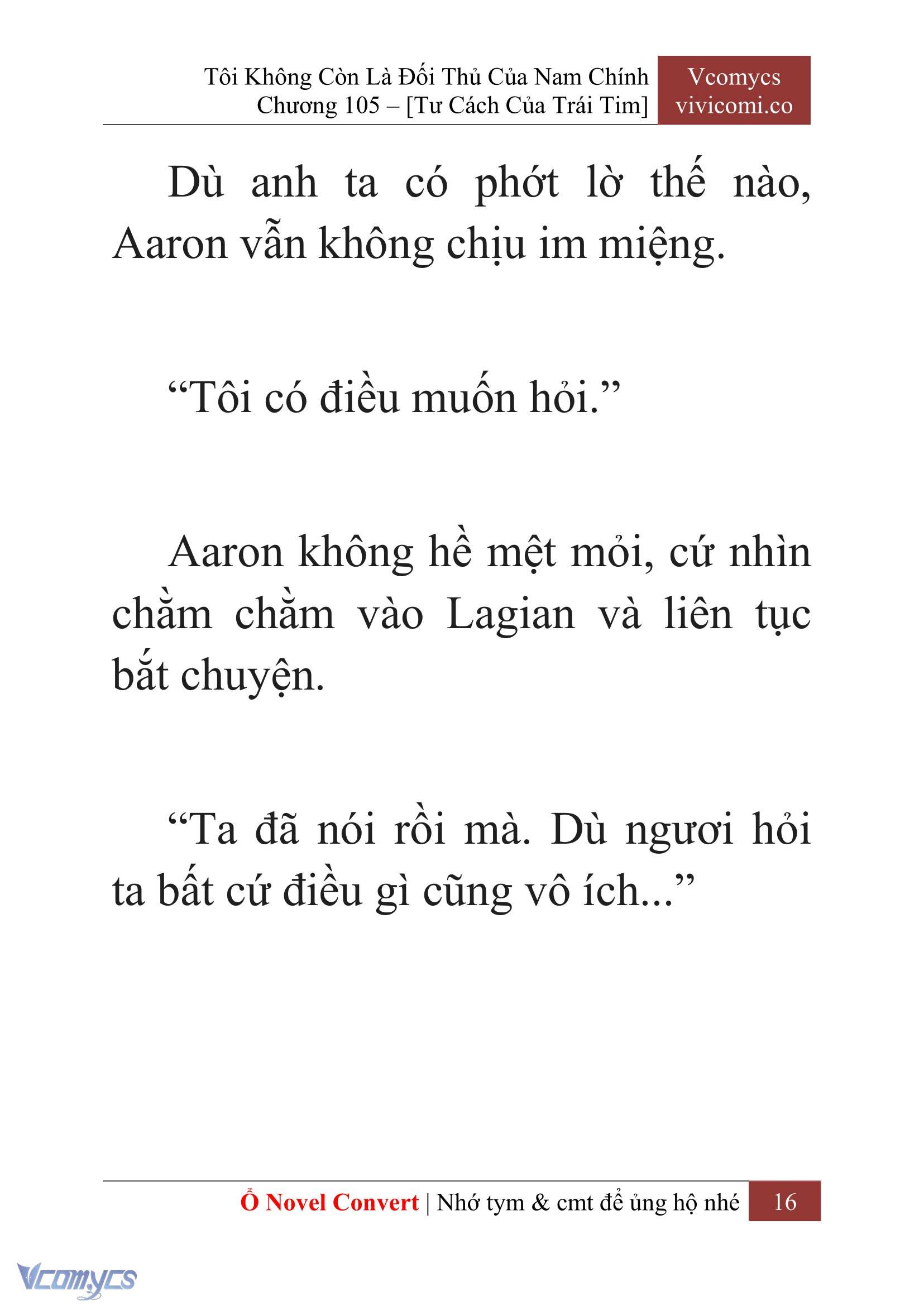 [Novel] Tôi Không Còn Là Đối Thủ Của Nam Chính Chap 105 - Trang 2