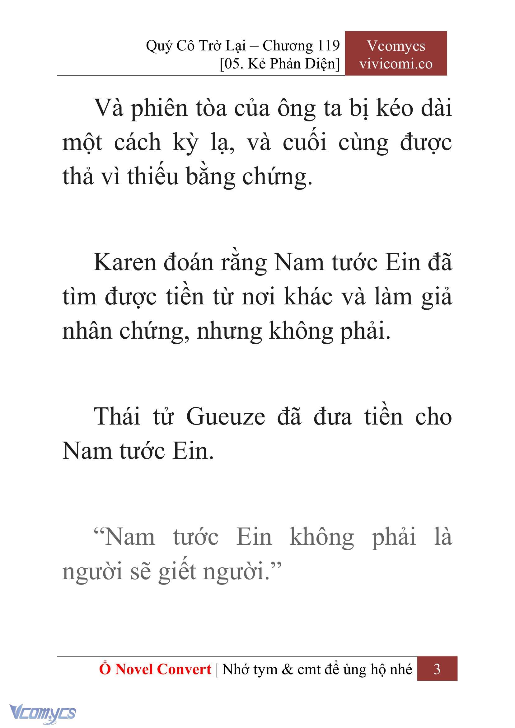 [Novel] Quý Cô Trở Lại Chap 119 - Trang 2