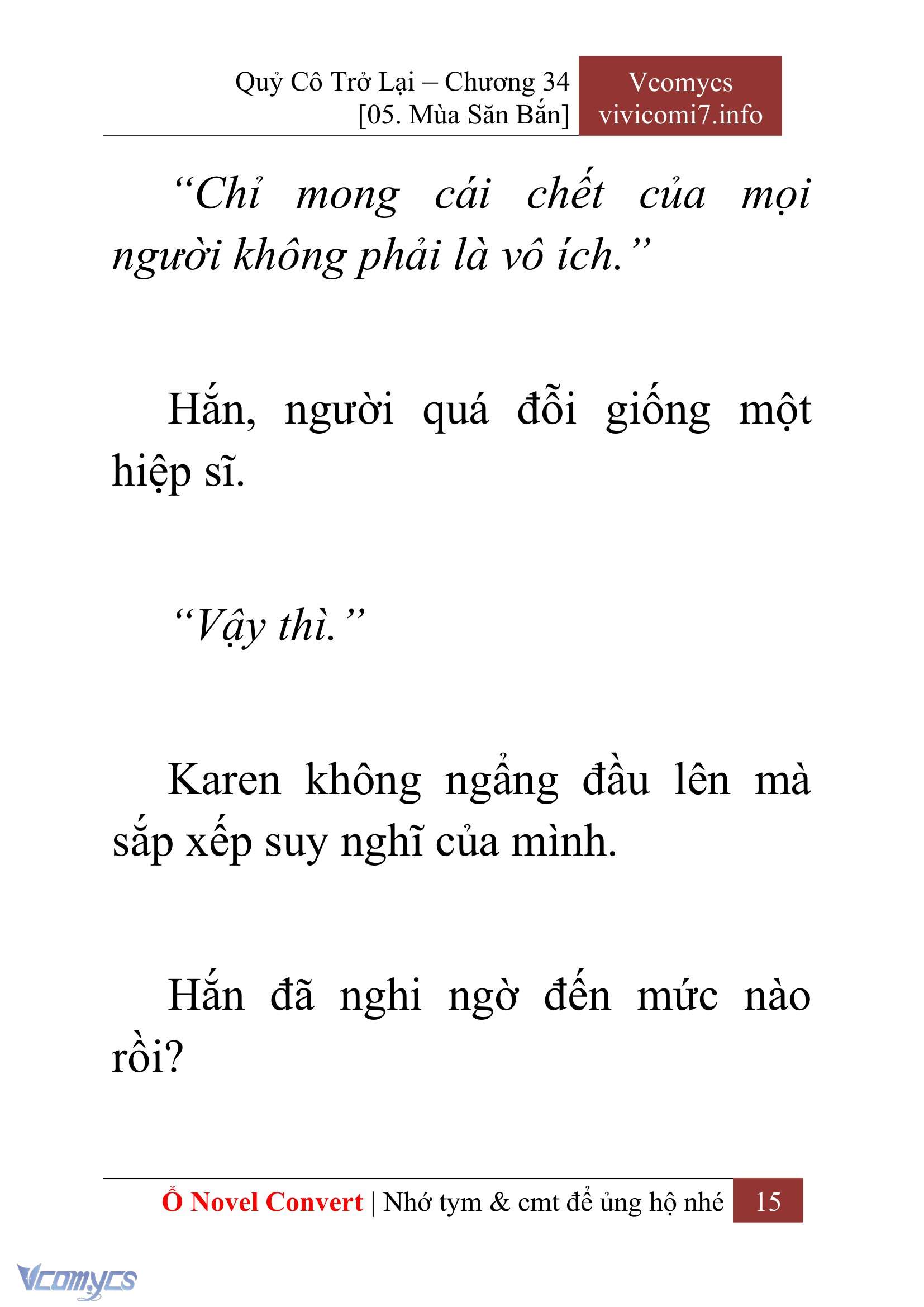 [Novel] Quý Cô Trở Lại Chap 34 - Trang 2