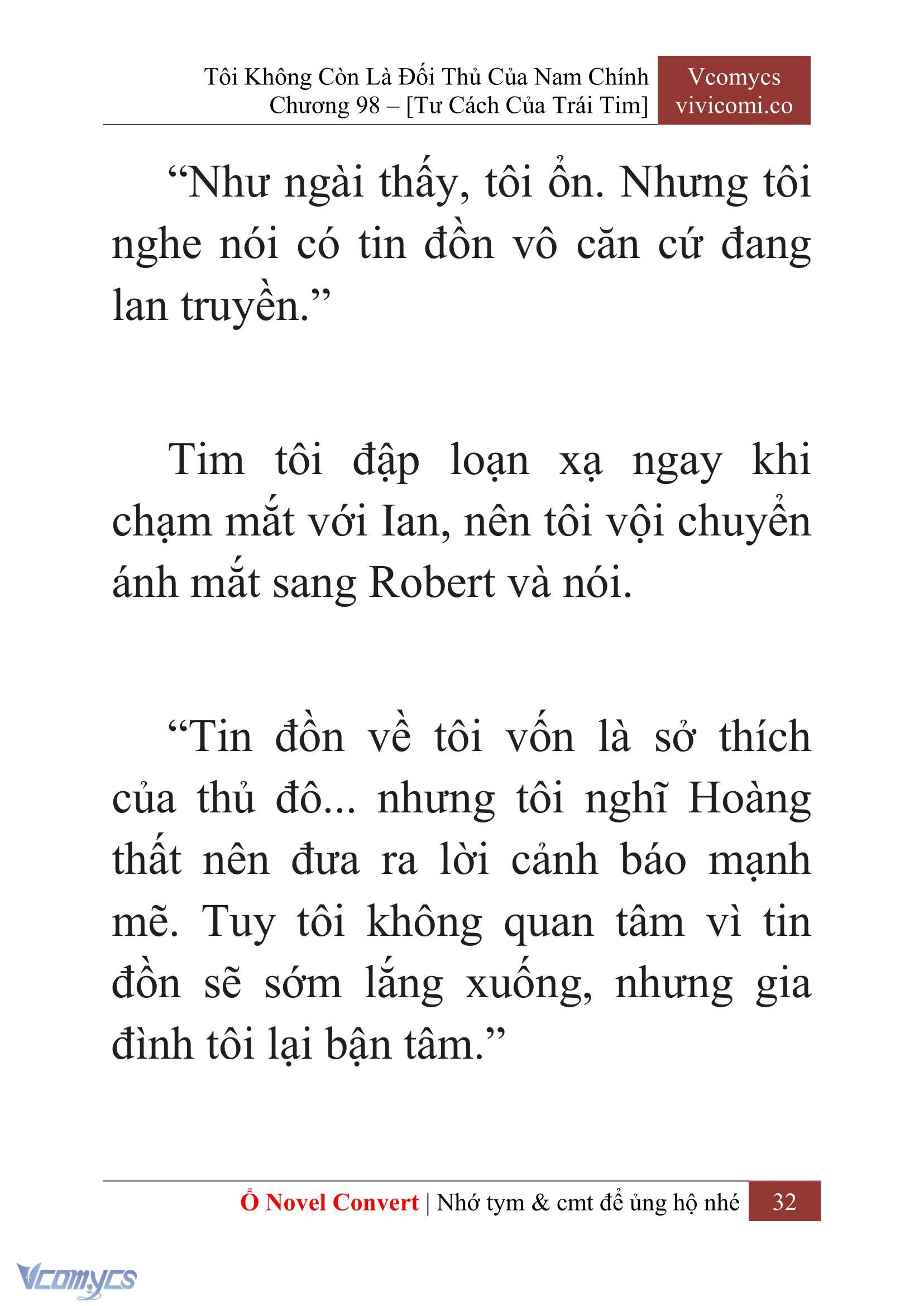 [Novel] Tôi Không Còn Là Đối Thủ Của Nam Chính Chap 98 - Trang 2