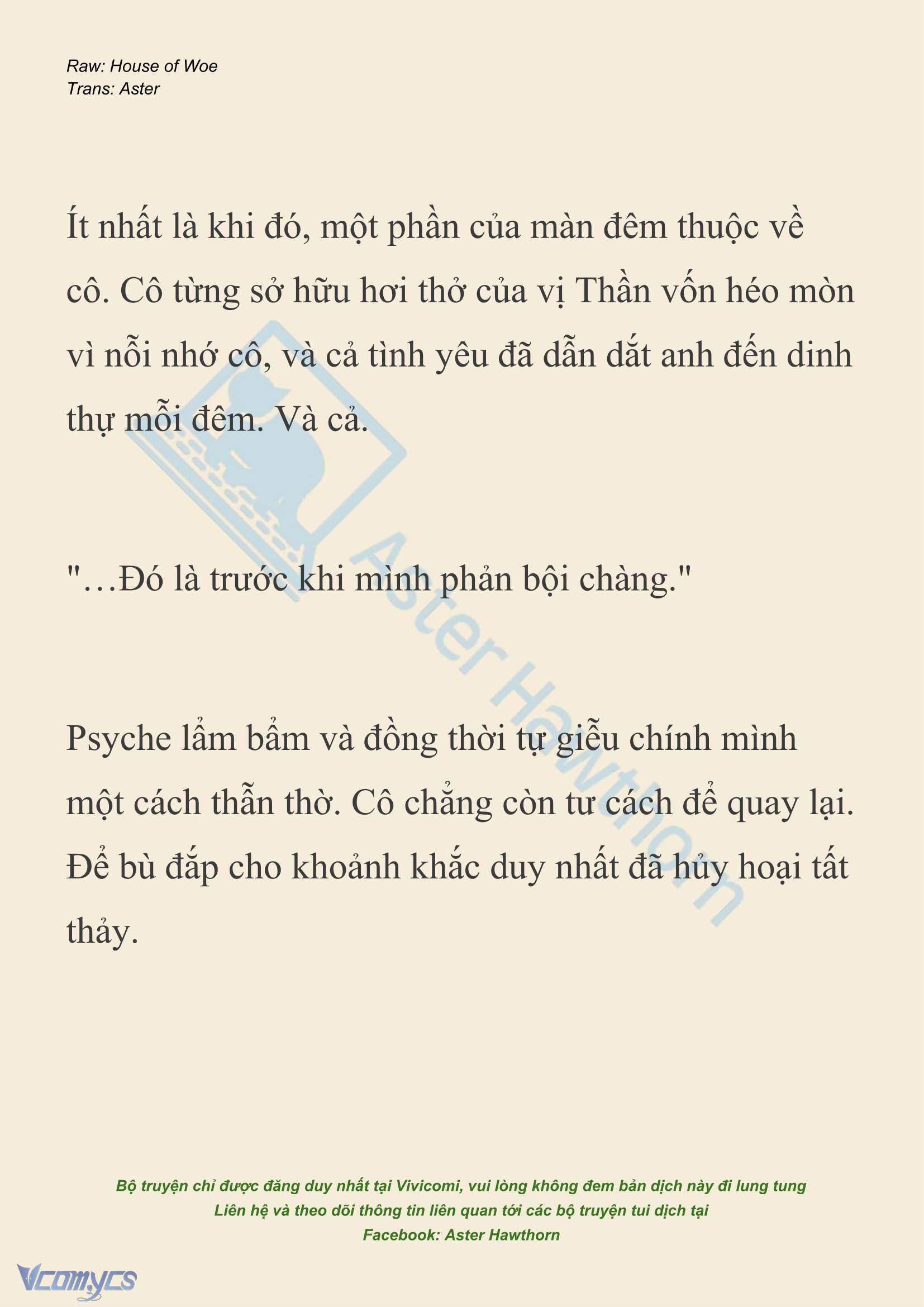 [NOVEL] Dành Cho Các Nữ Thần: Dành cho Psyche Chap 43 - Trang 2