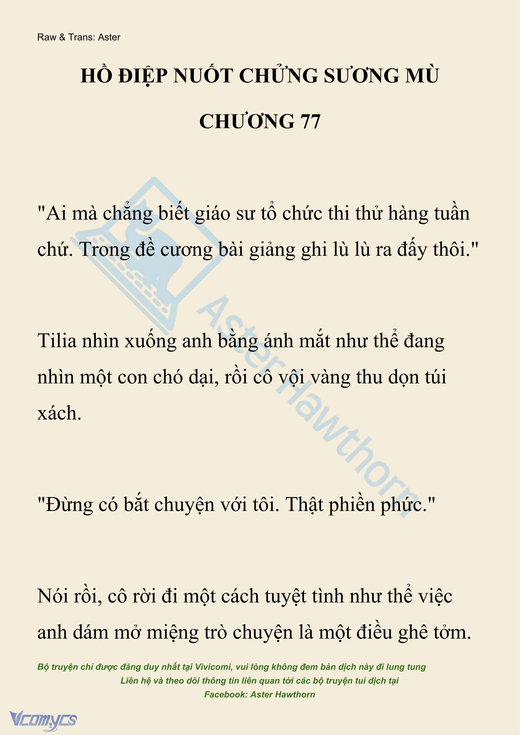[NOVEL] Hồ Điệp Nuốt Chửng Sương Mù Chap 77 - Trang 2