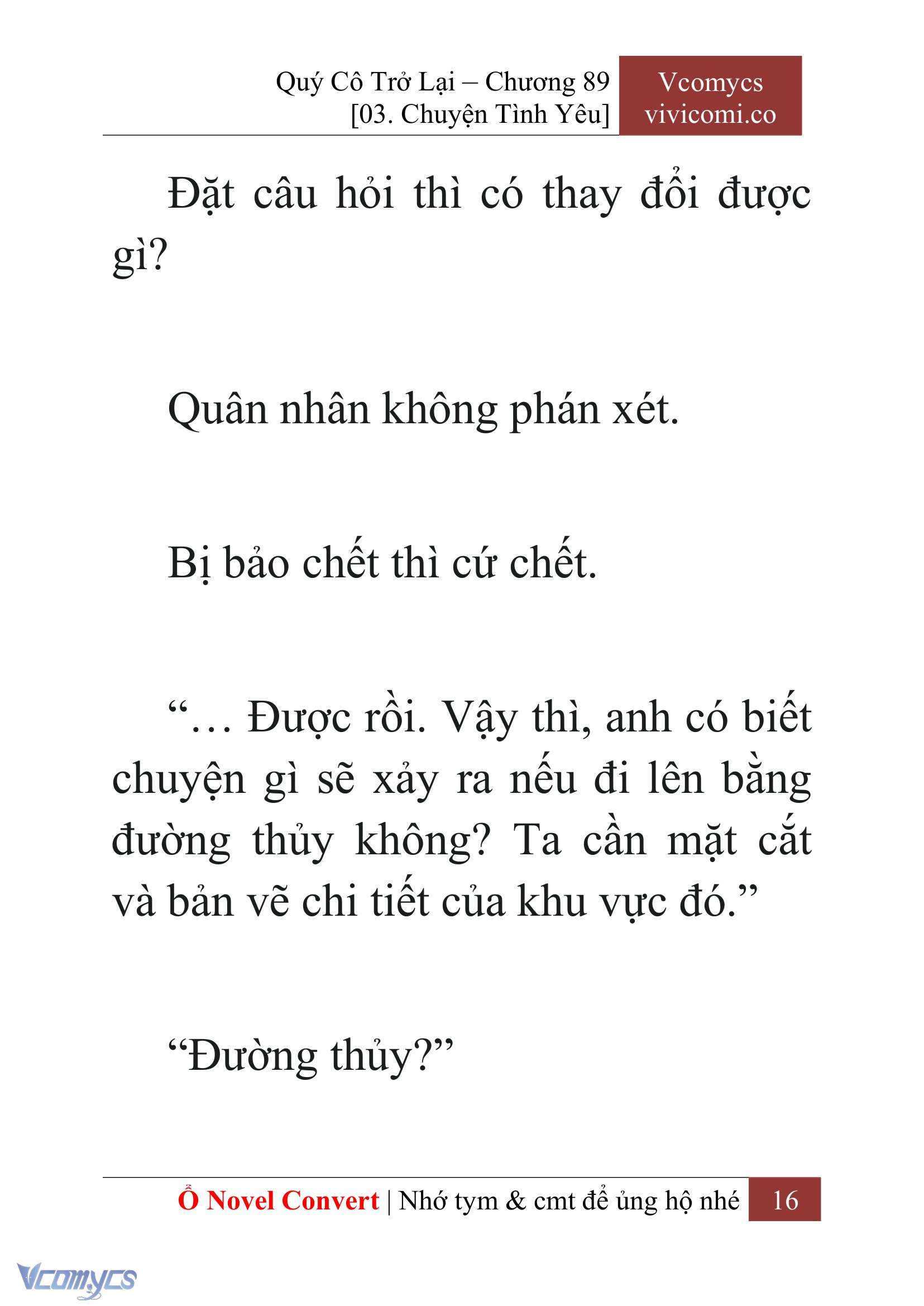 [Novel] Quý Cô Trở Lại Chap 89 - Trang 2