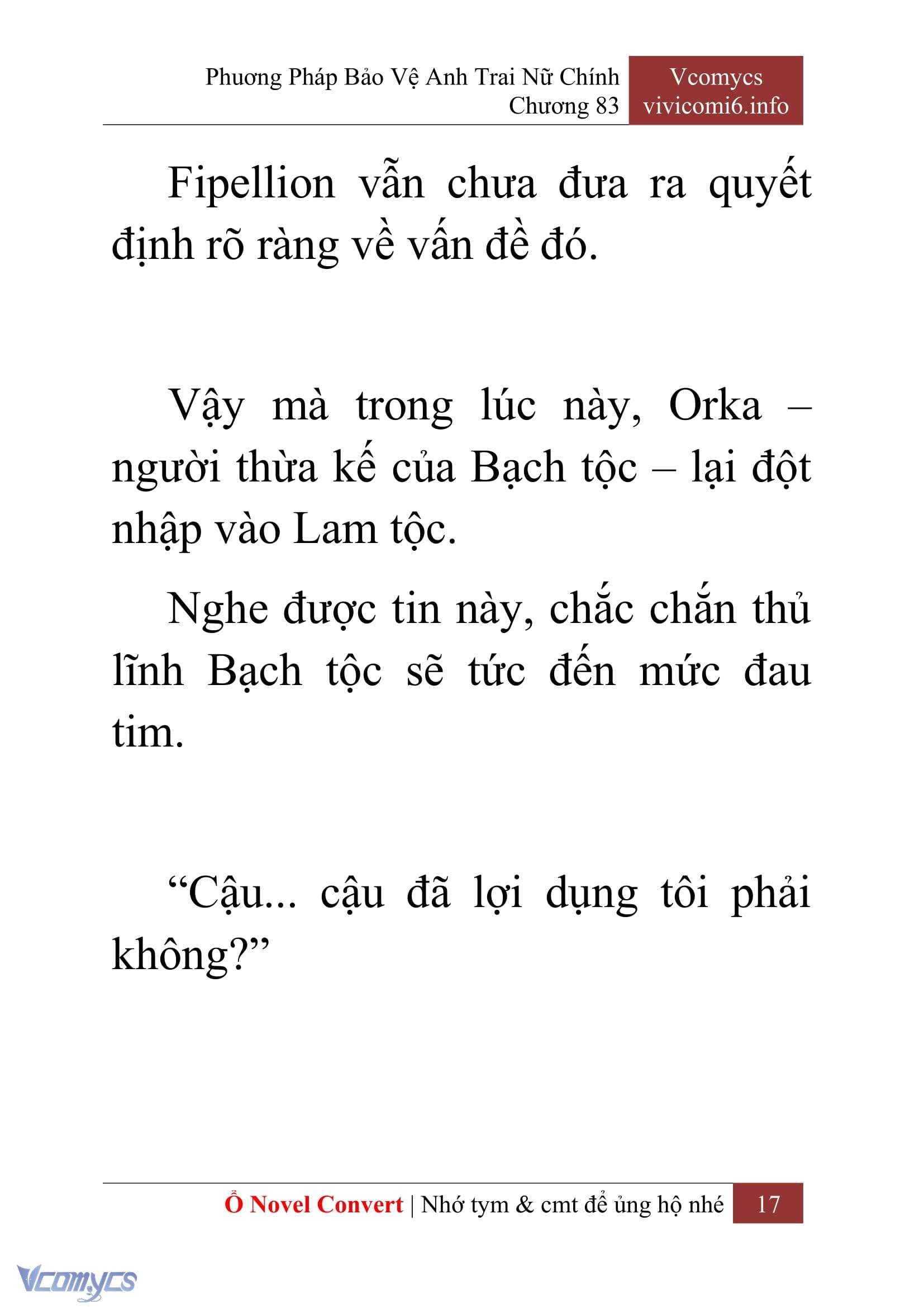 [Novel] Phương Pháp Bảo Vệ Anh Trai Nữ Chính Chap 83 - Trang 2