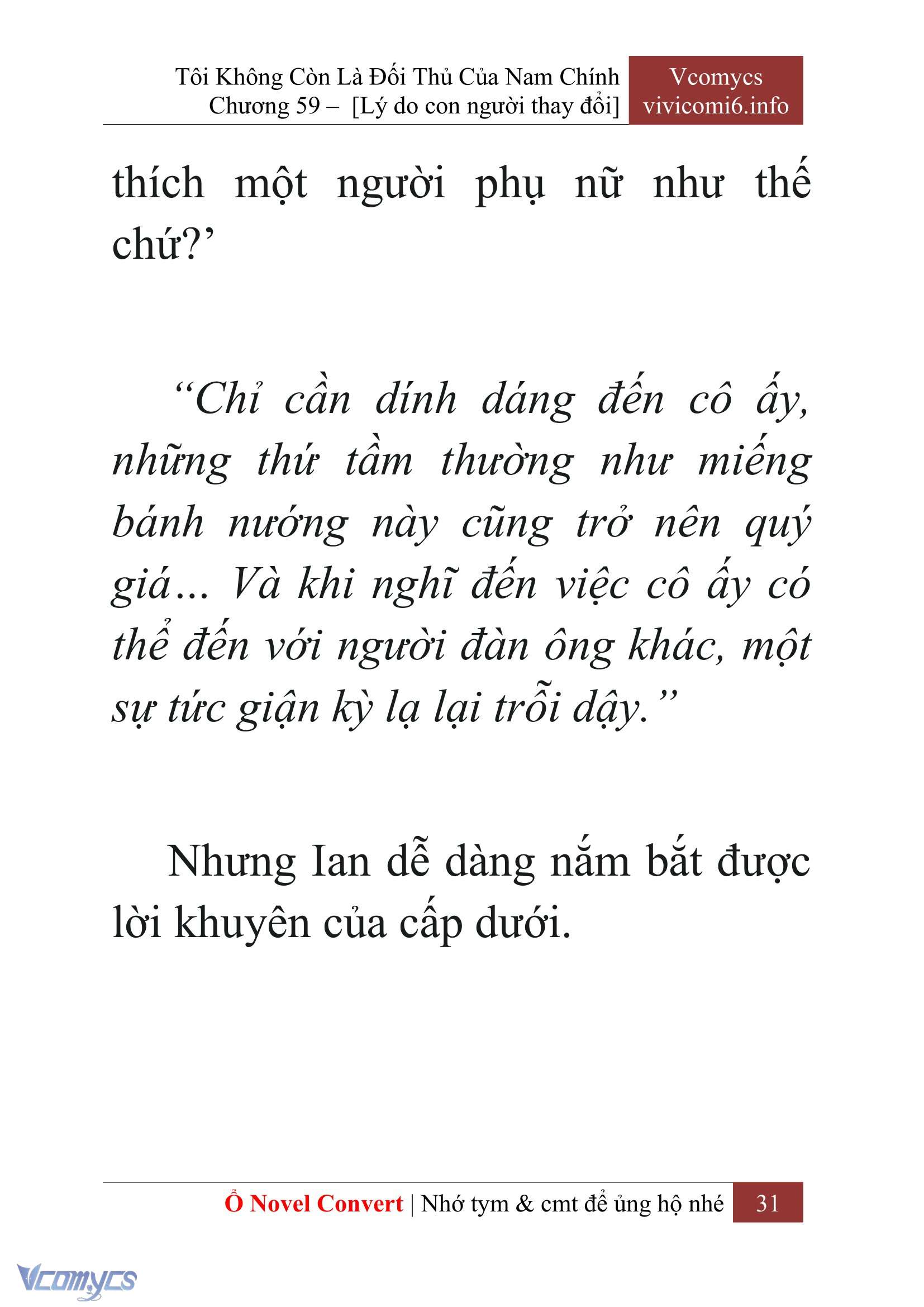 [Novel] Tôi Không Còn Là Đối Thủ Của Nam Chính Chap 59 - Trang 2