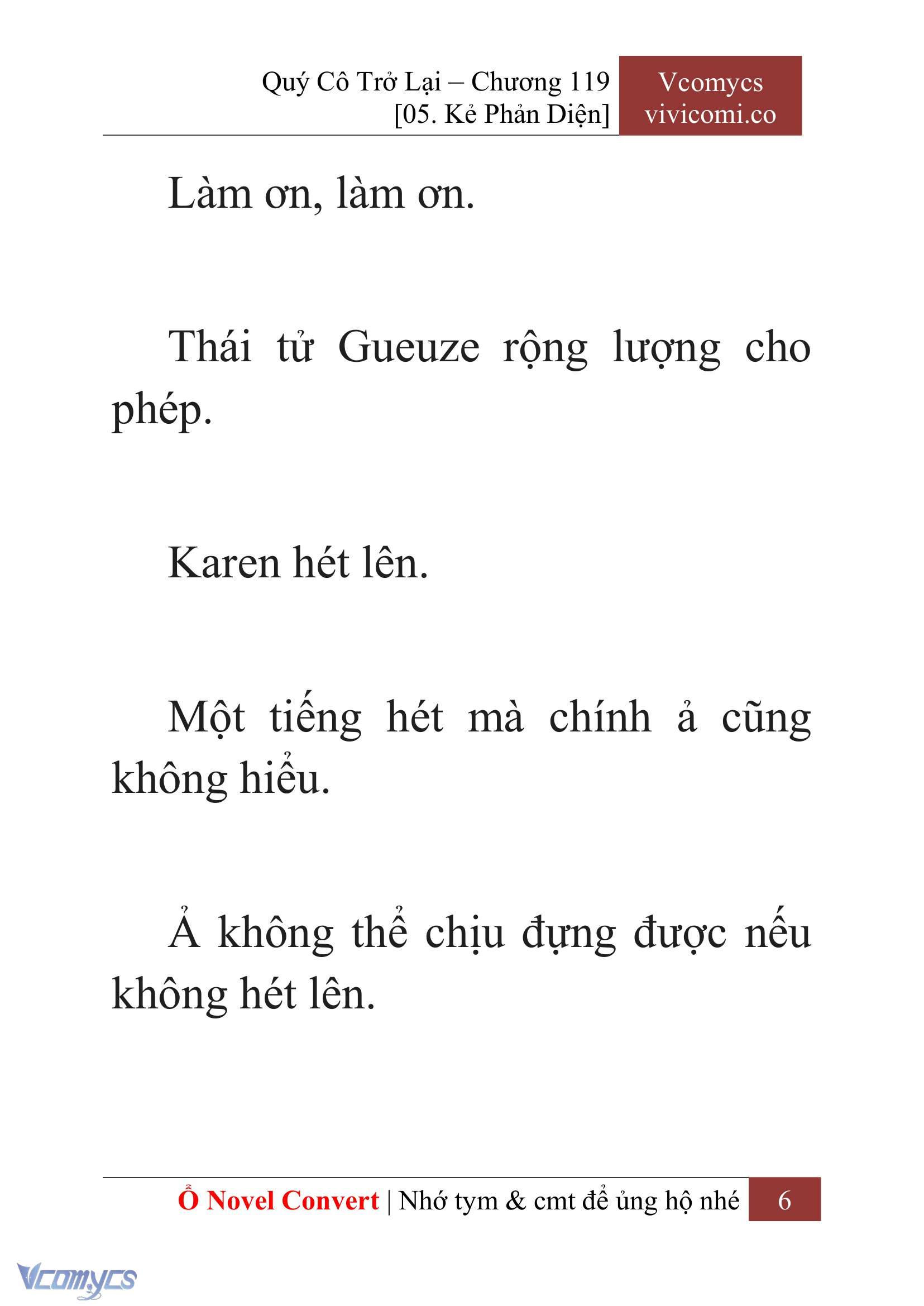 [Novel] Quý Cô Trở Lại Chap 119 - Trang 2