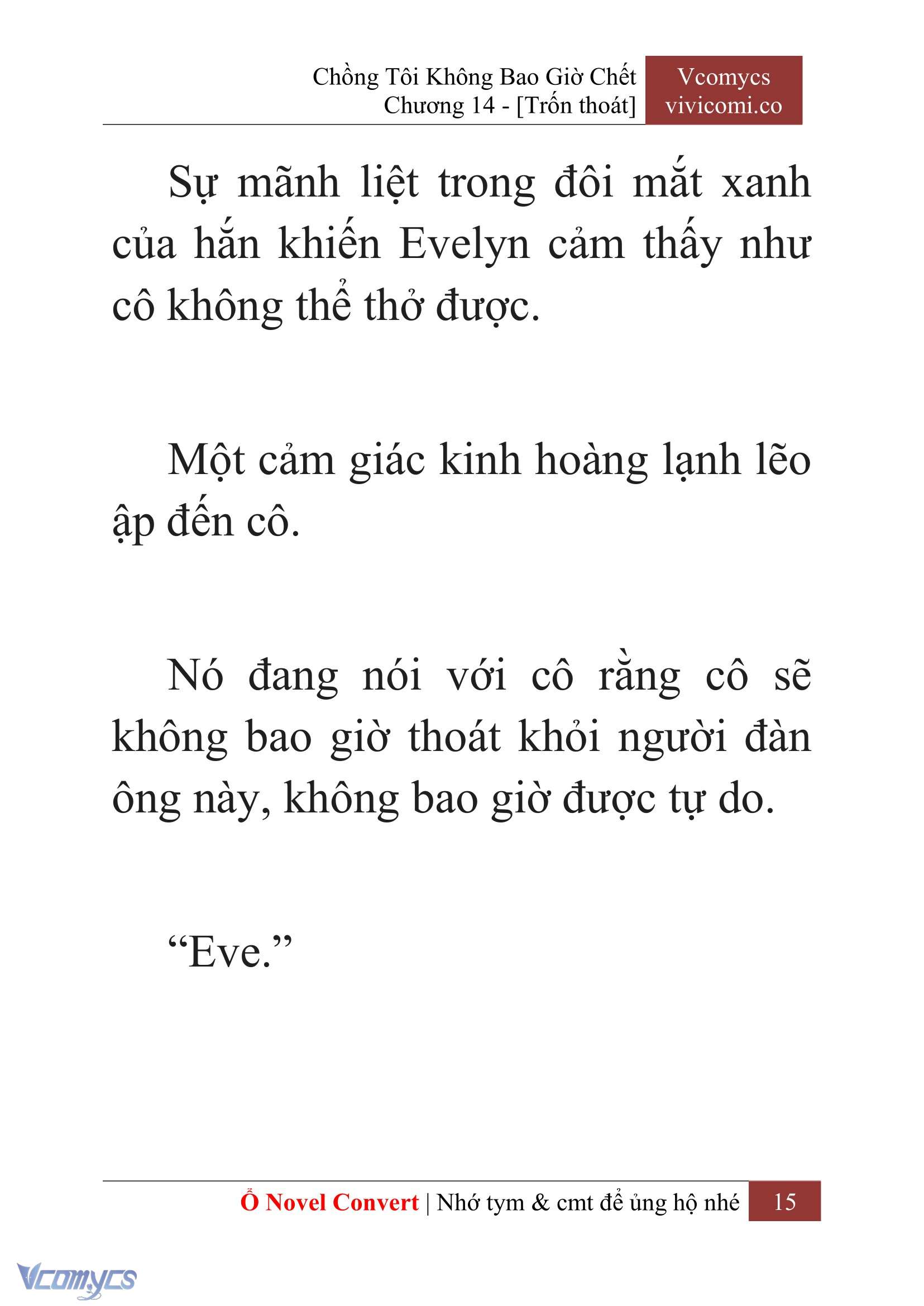 [Novel] Chồng Tôi Không Bao Giờ Chết Chap 14 - Trang 2