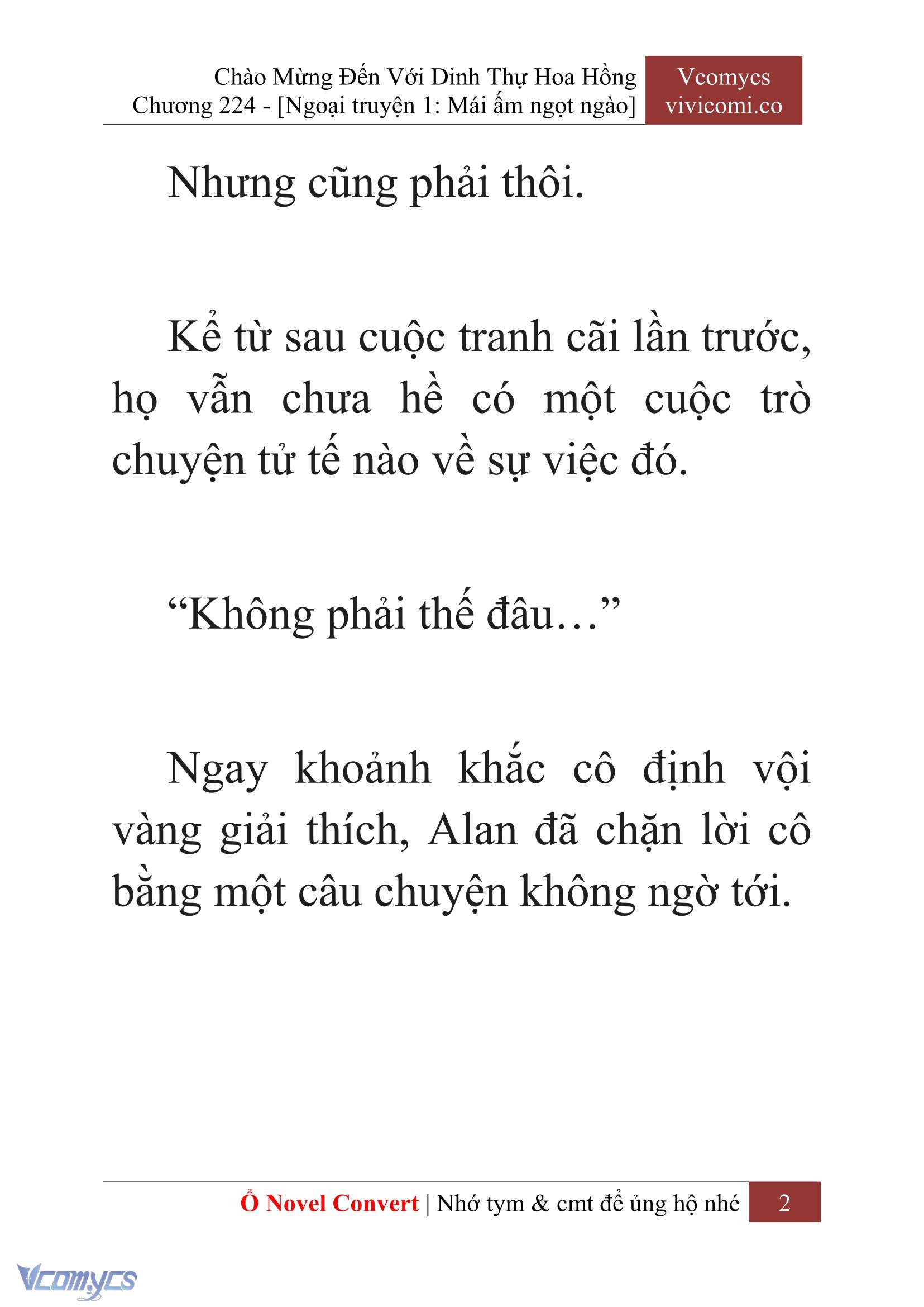 [Novel] Chào Mừng Đến Với Dinh Thự Hoa Hồng Chap 224 - Trang 2