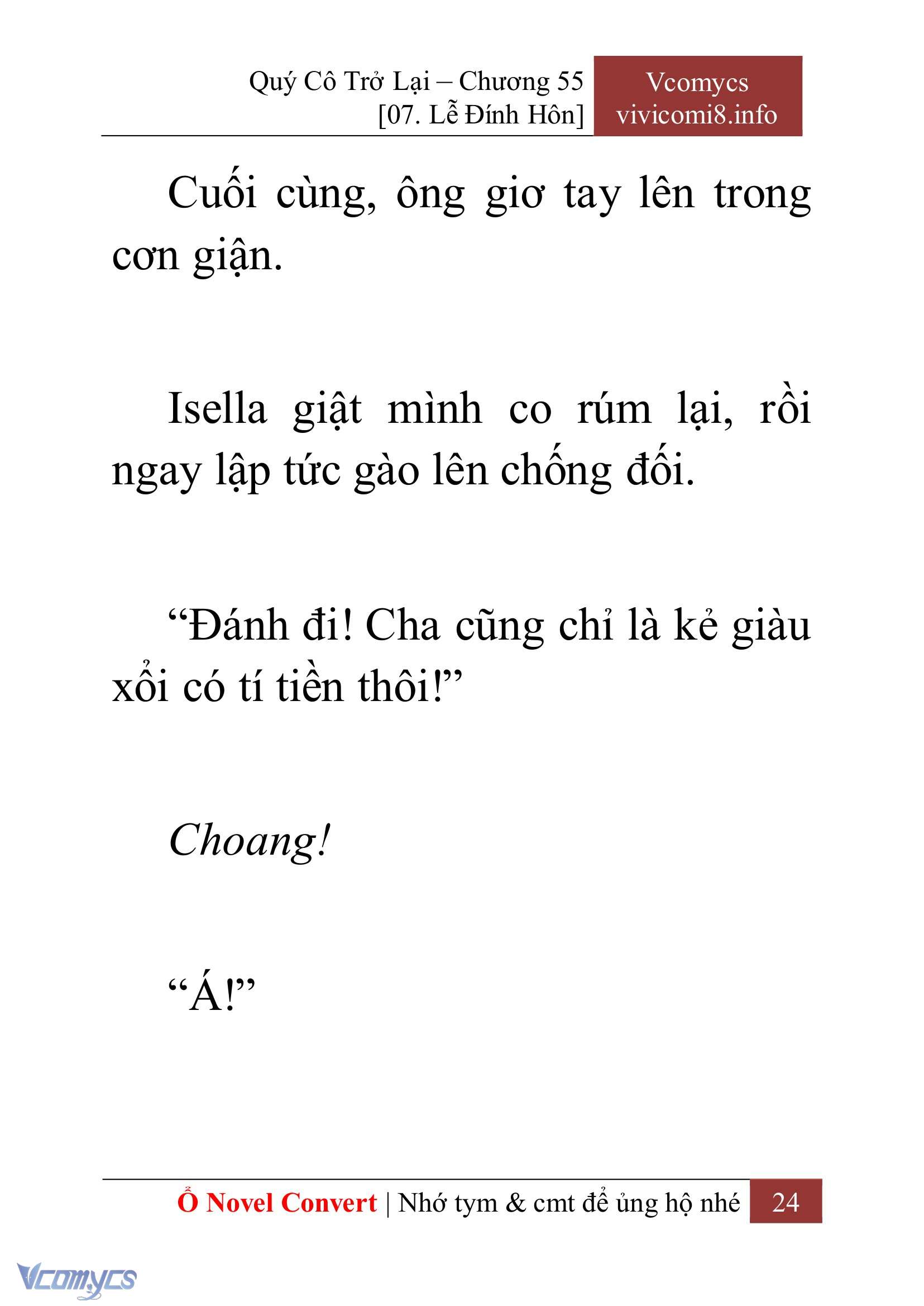 [Novel] Quý Cô Trở Lại Chap 55 - Trang 2