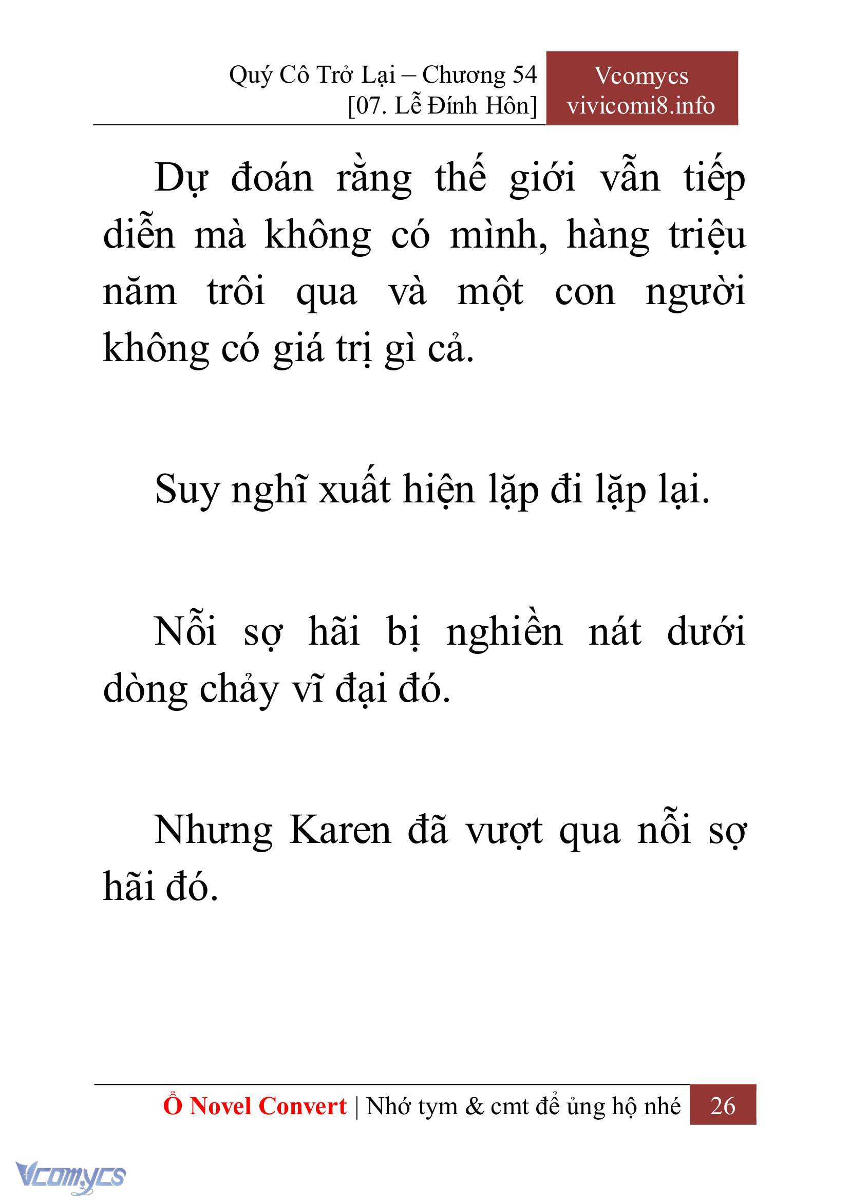 [Novel] Quý Cô Trở Lại Chap 54 - Trang 2