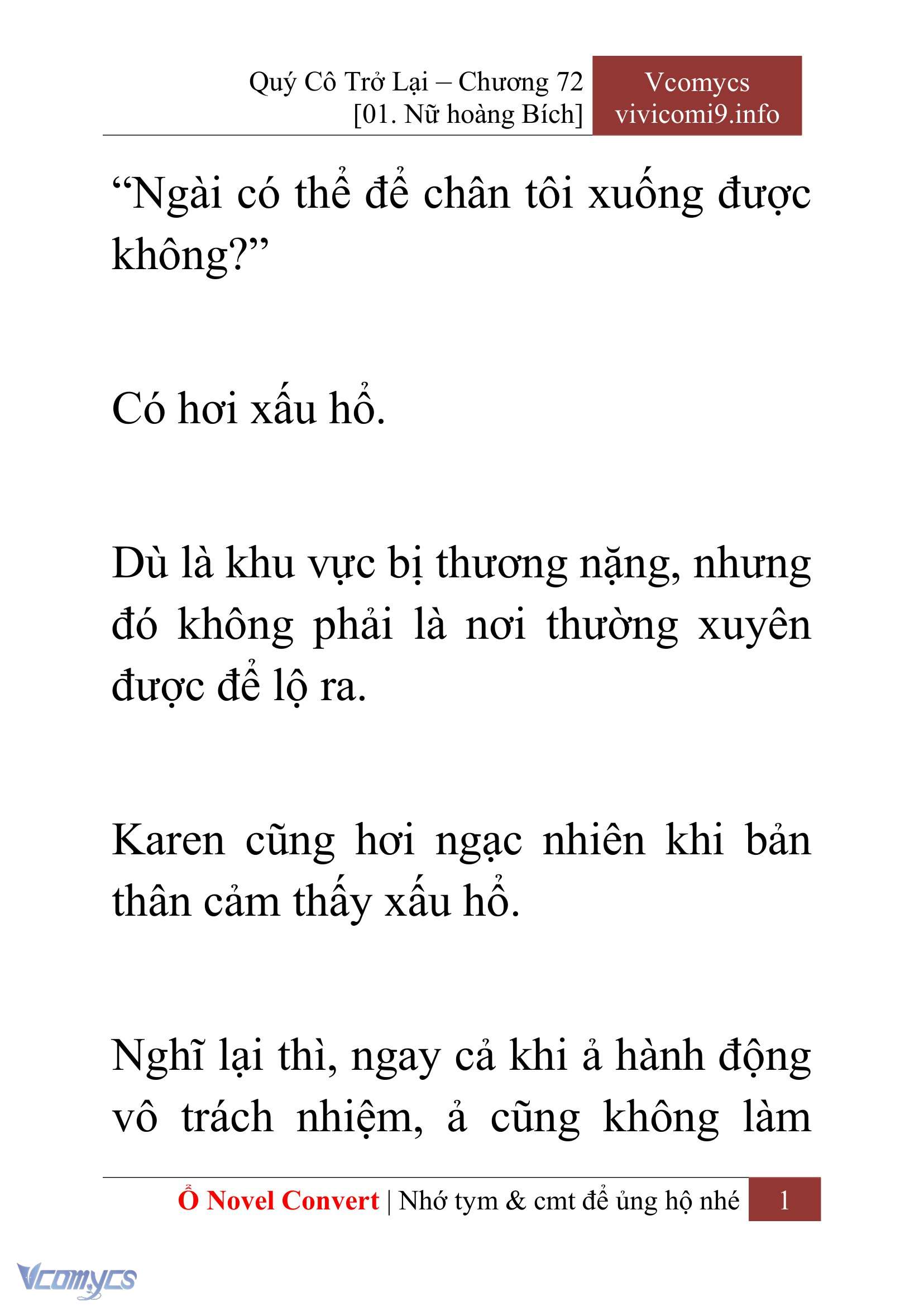 [Novel] Quý Cô Trở Lại Chap 72 - Trang 2